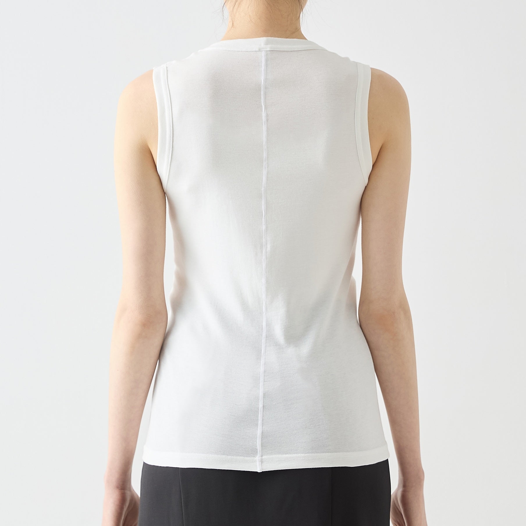 WOMENS RIBBED TANK TOP WHITE