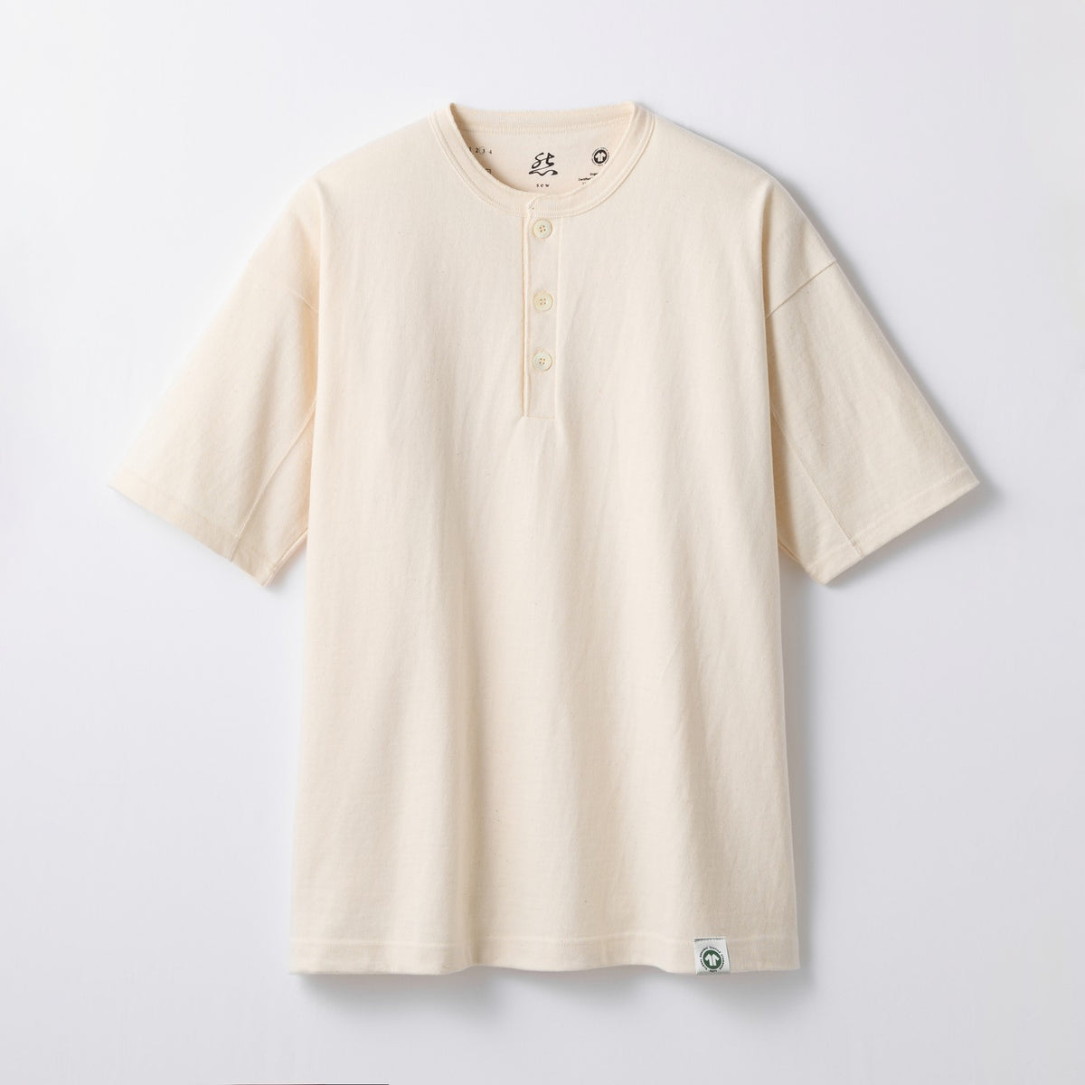 MENS GOTS 半袖 ヘンリーネックTシャツ ORGANIC | 高級無地Tシャツ専門 