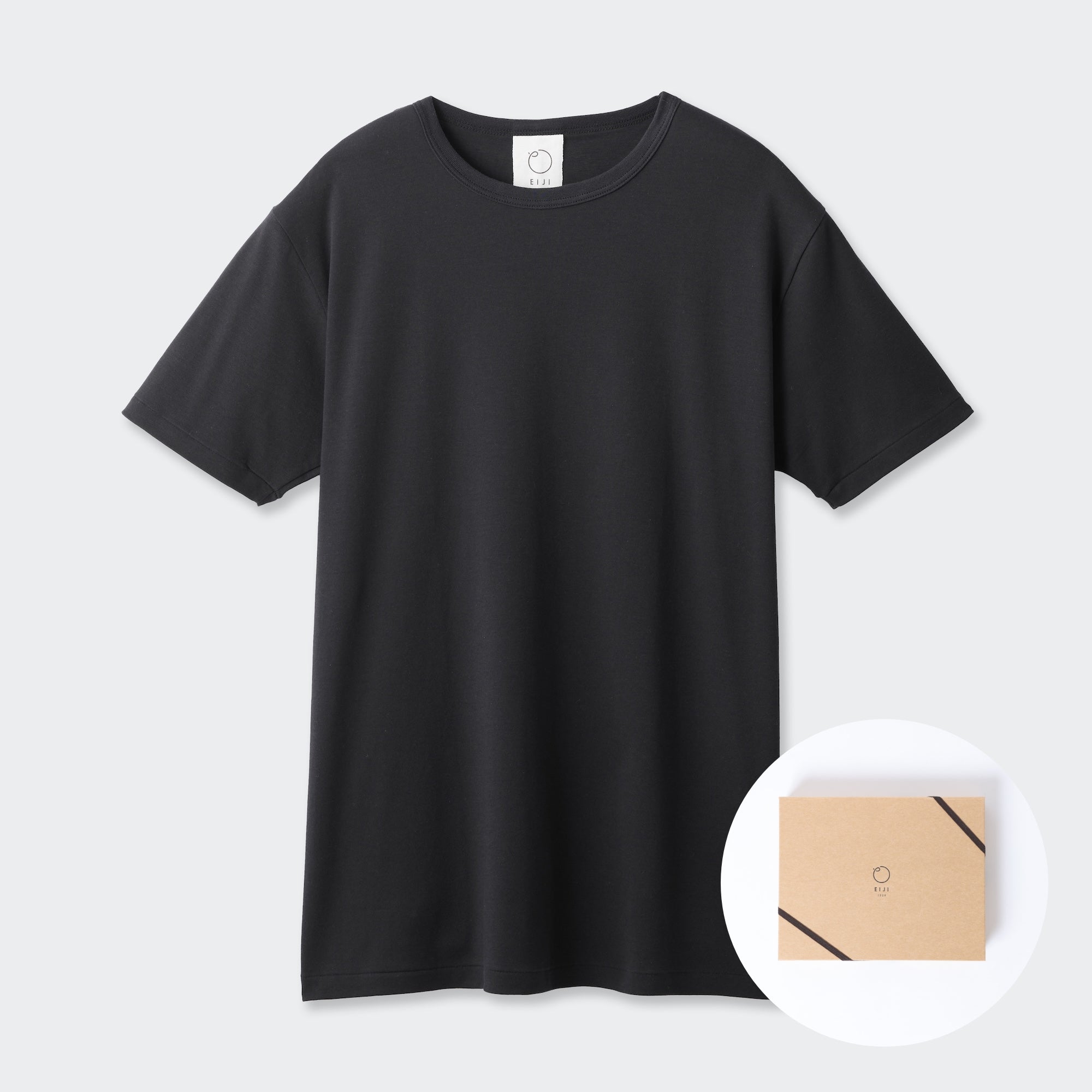 ギフトセット]MENS ベーシック 半袖 クルーネックTシャツ BLACK | 高級