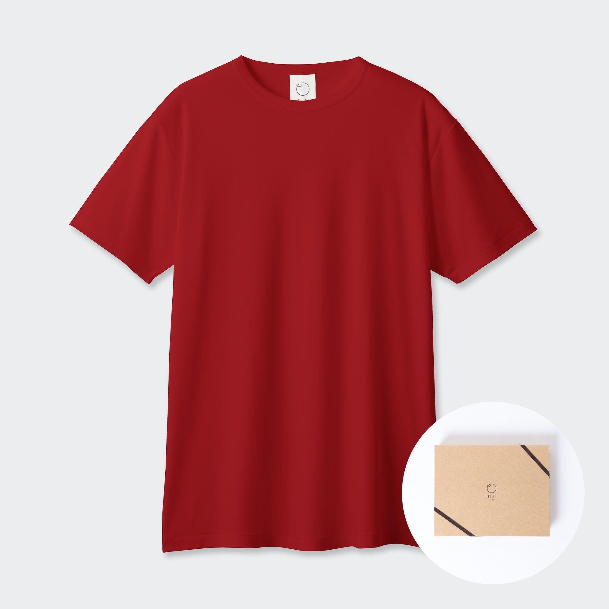 ギフトセット]MENS ベーシック 半袖 クルーネックTシャツ RED | 高級