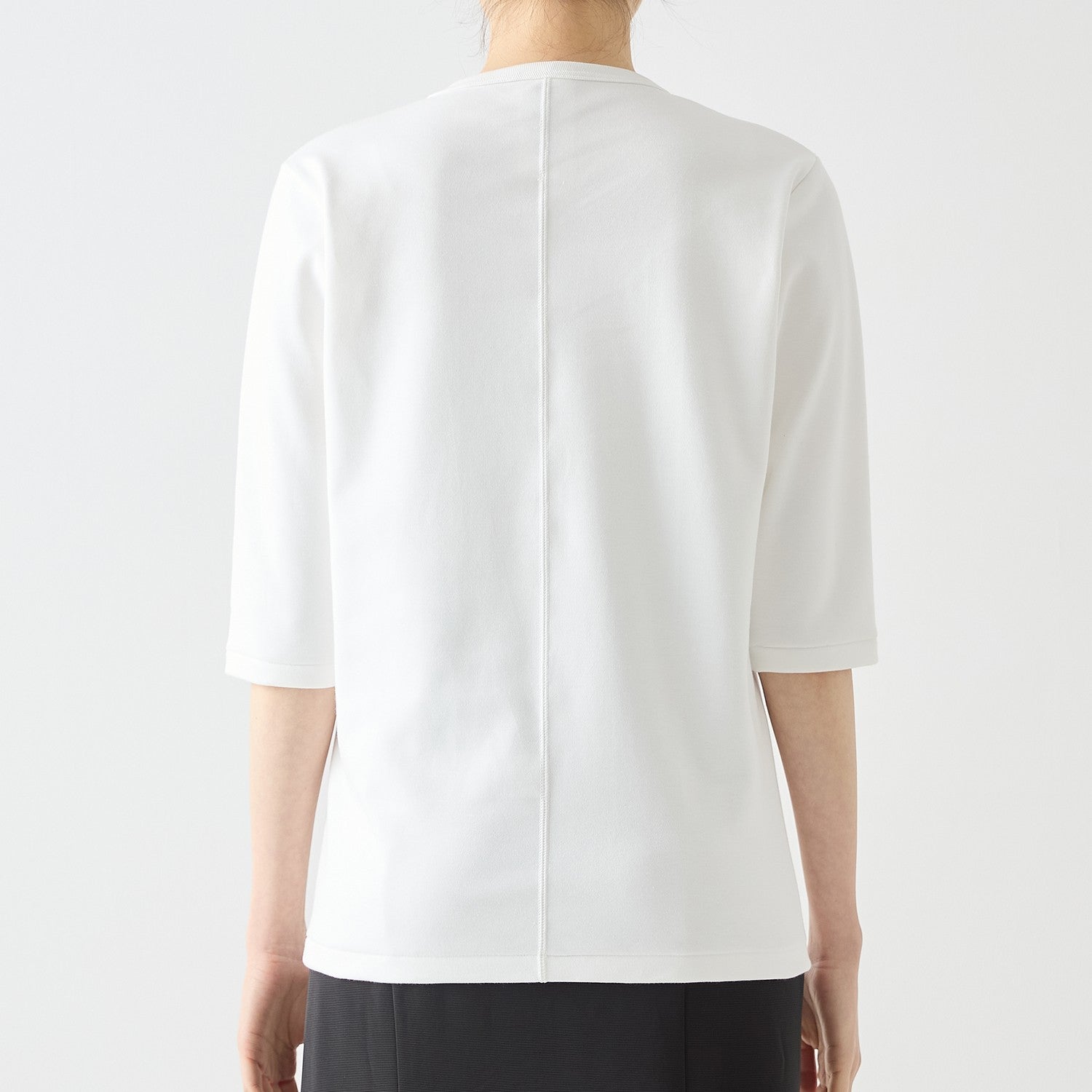 WOMENS ヘビー 7分袖 クルーネックTシャツ WHITE