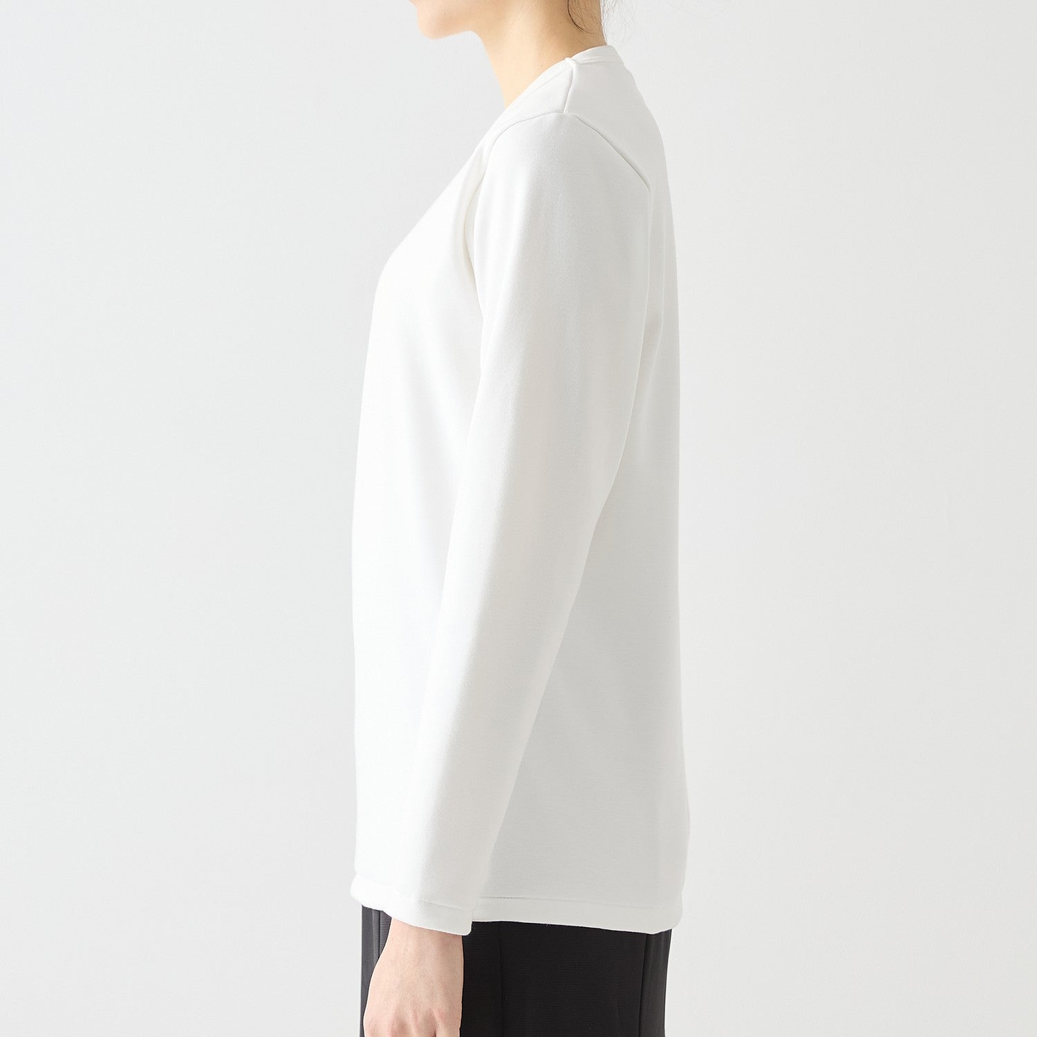 WOMENS Heavy Long Sleeve Crew Neck T-Shirt ORGANIC