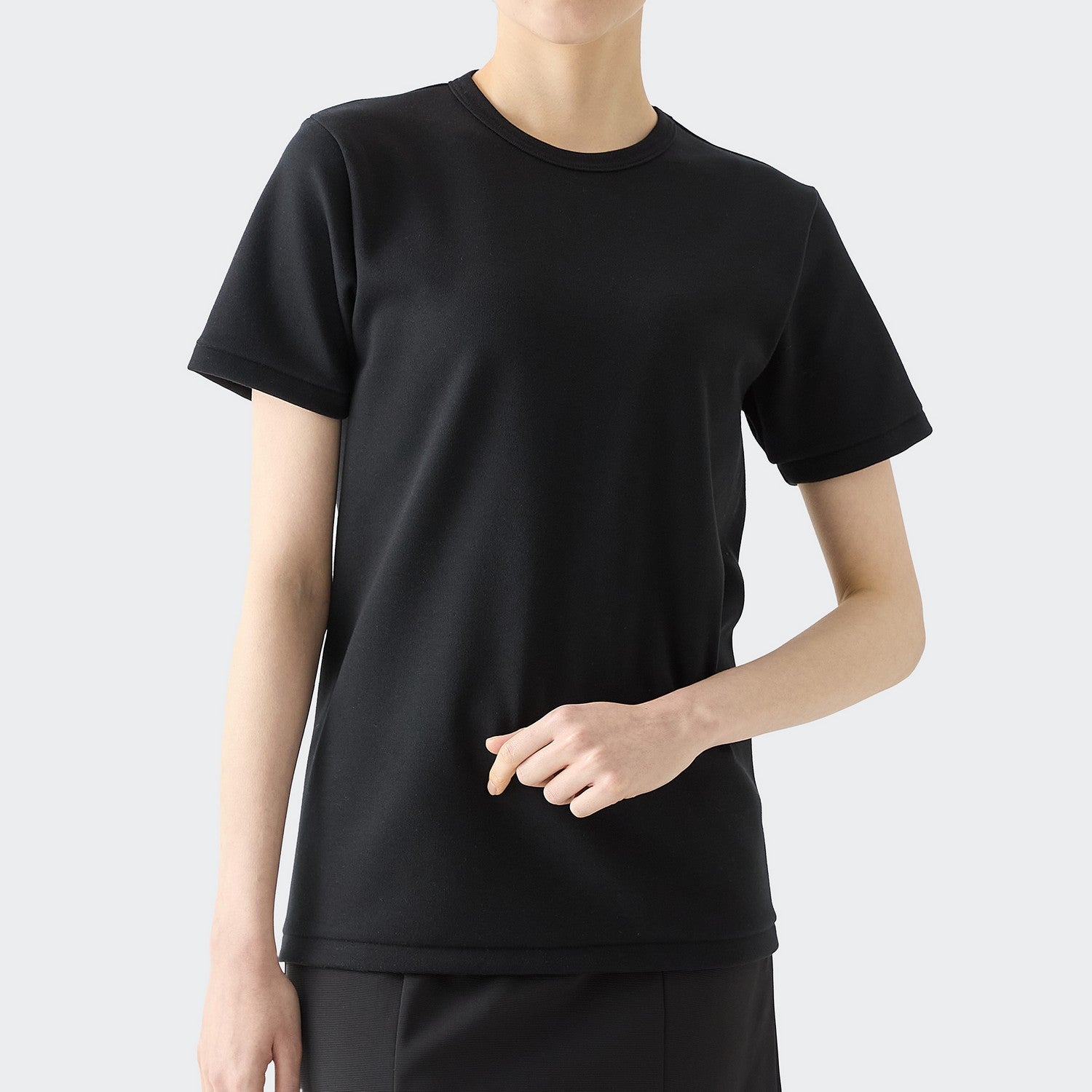 WOMENS ヘビー 半袖 クルーネックTシャツ BLACK