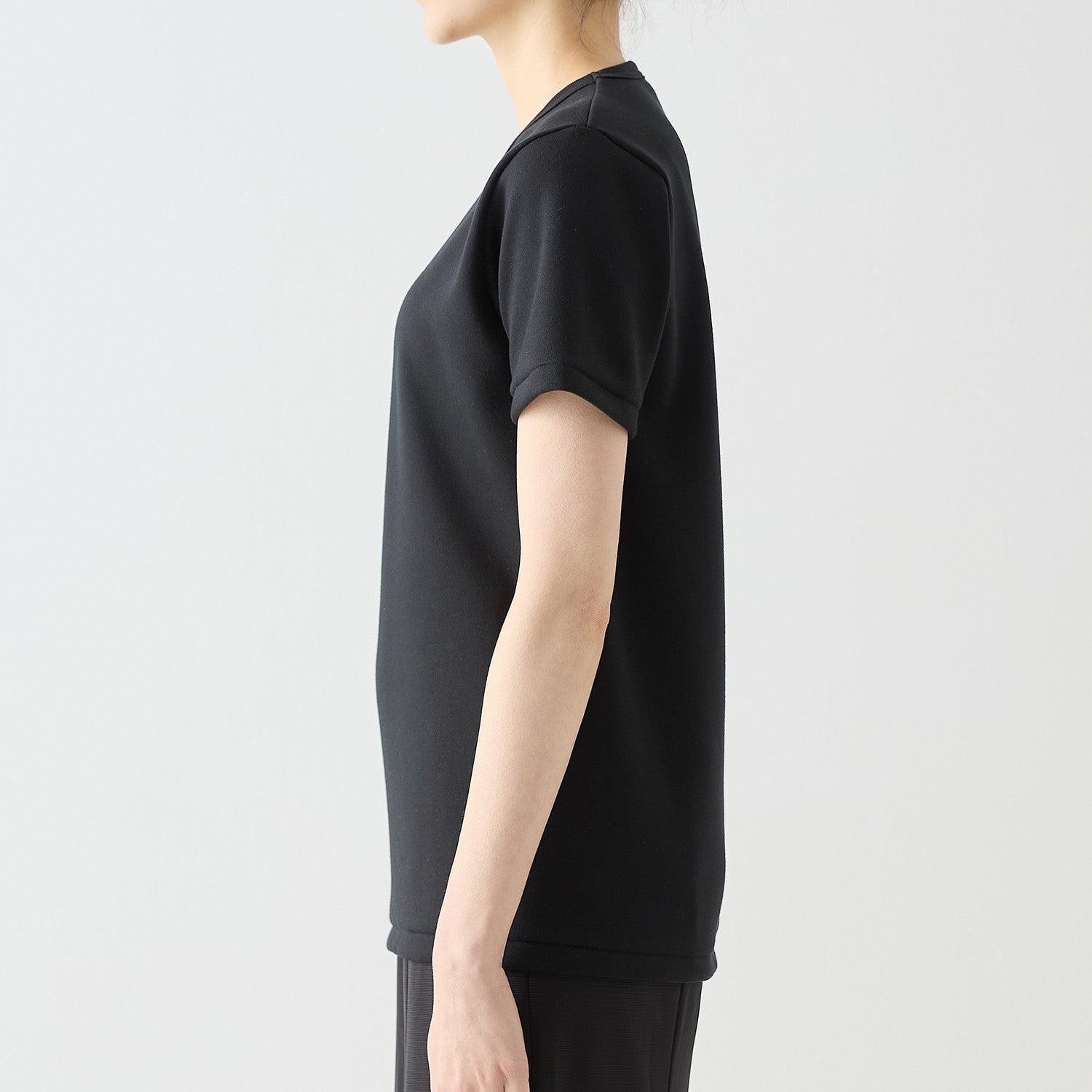 WOMENS ヘビー 半袖 クルーネックTシャツ BLACK