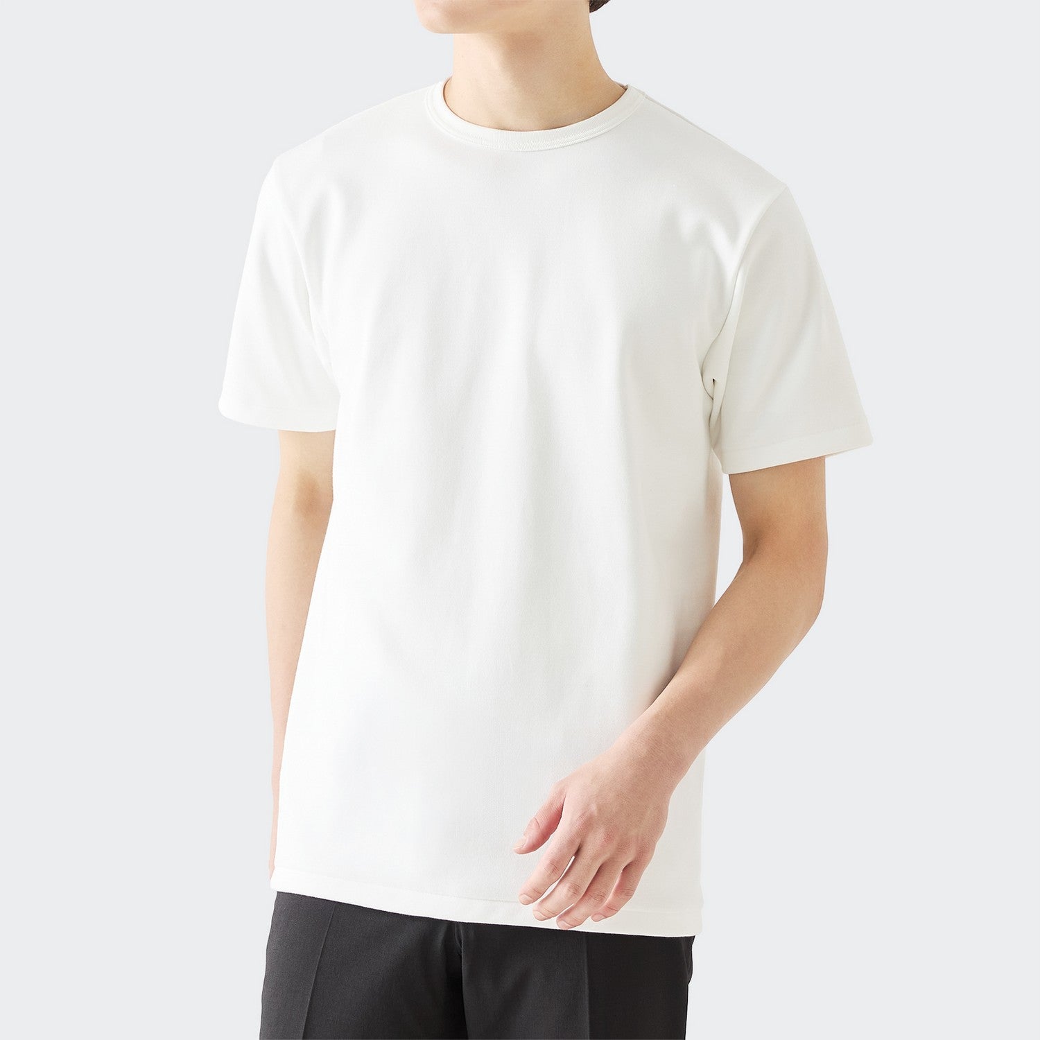 MENS ヘビー 半袖 クルーネックTシャツ WHITE