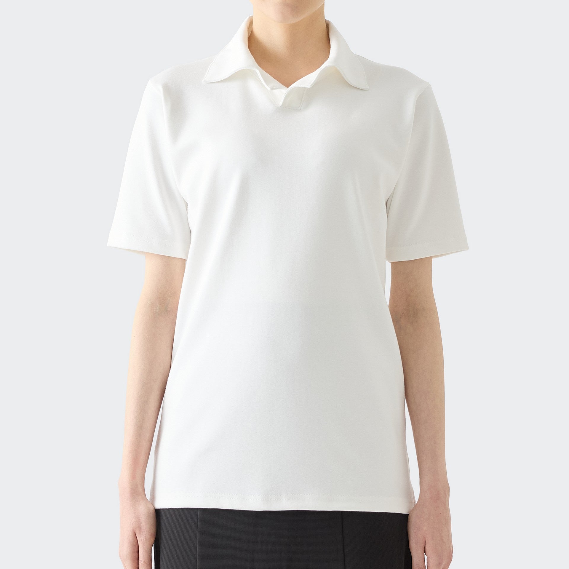 WOMENS ヘビー 半袖 ポロシャツ WHITE