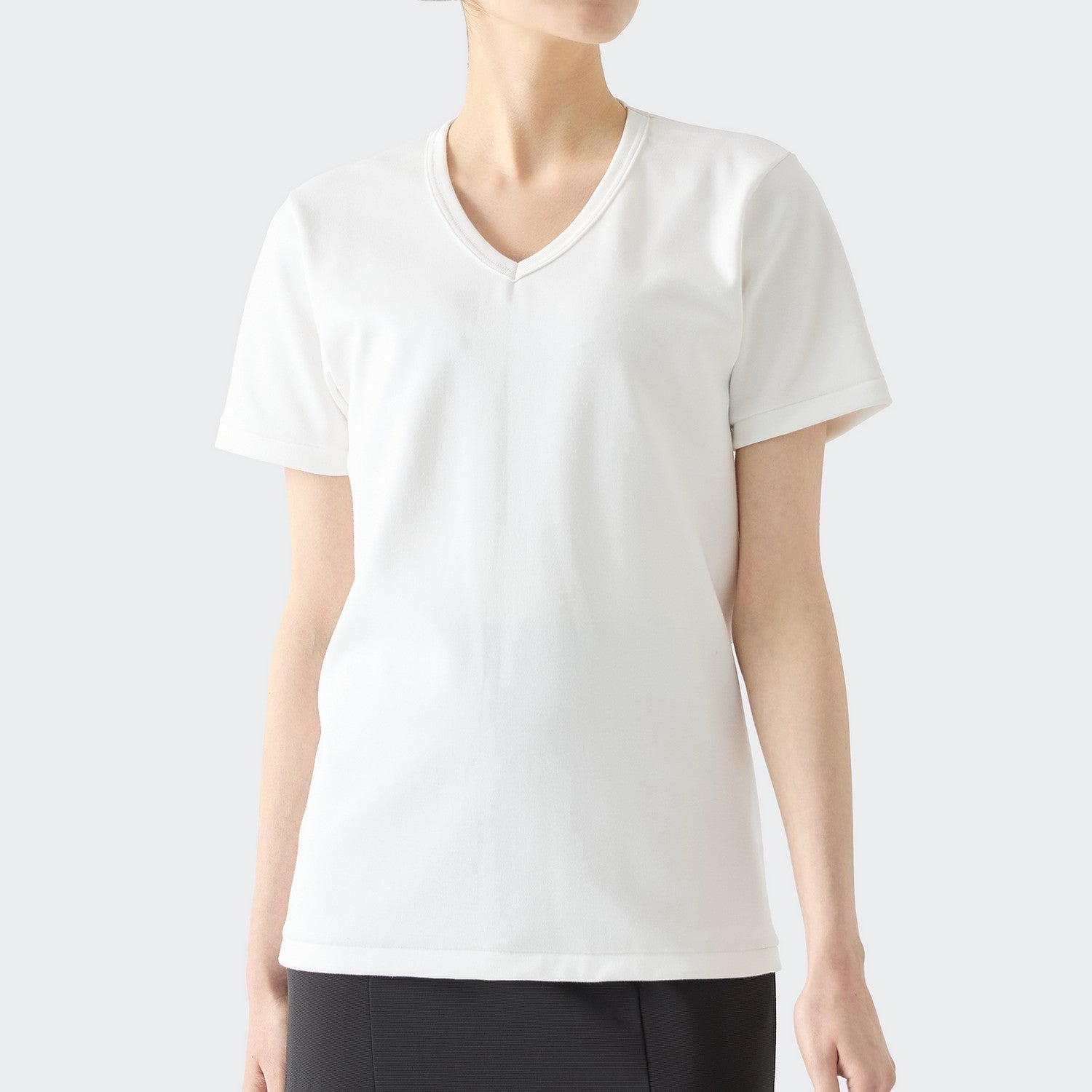 WOMENS ヘビー 半袖 VネックTシャツ ORGANIC