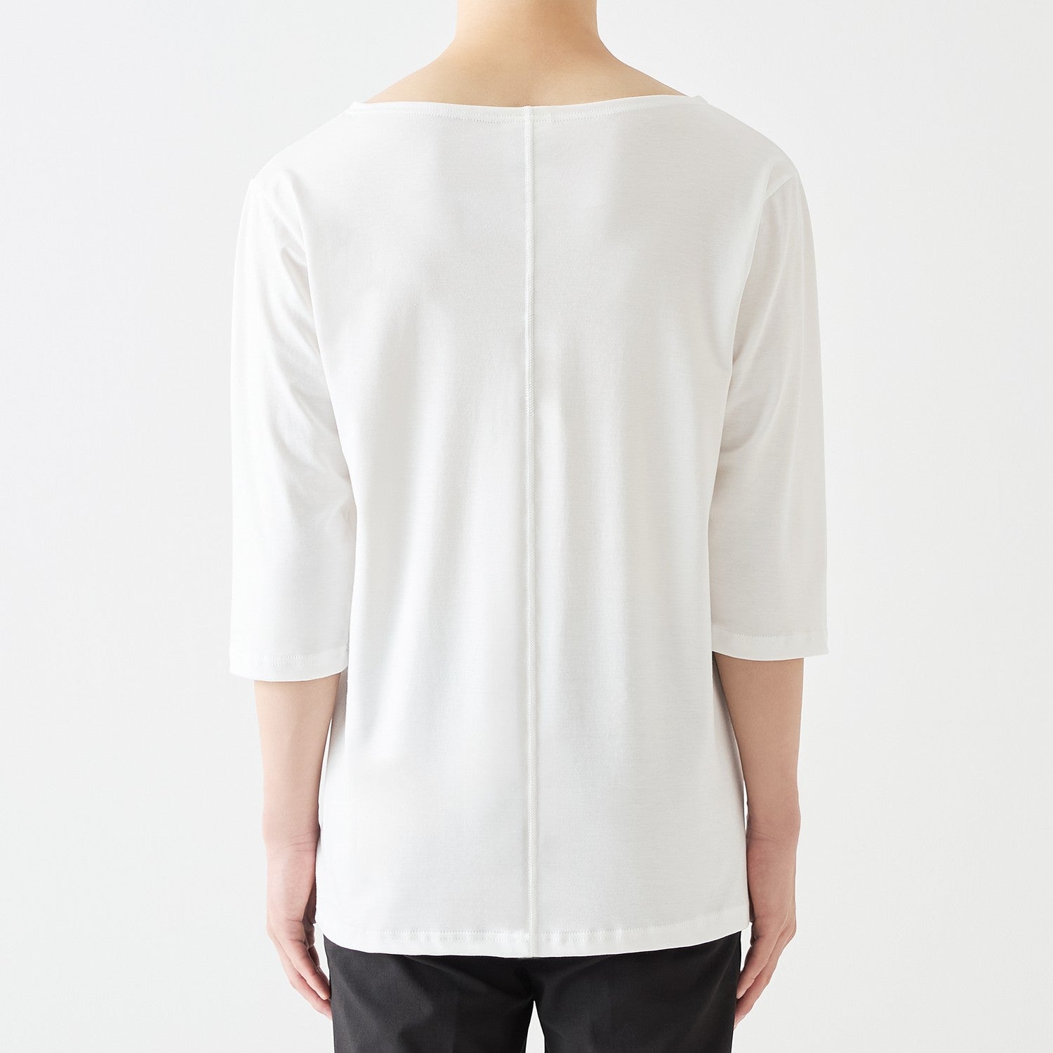 MENS ベーシック 7分袖 ボートネックTシャツ ORGANIC