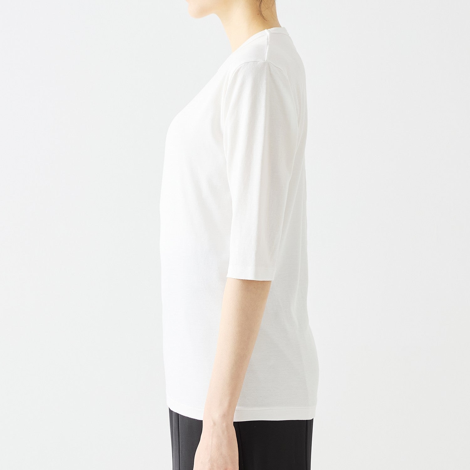 WOMENS Basic 3/4 Sleeve Crew Neck T-Shirt GREEN