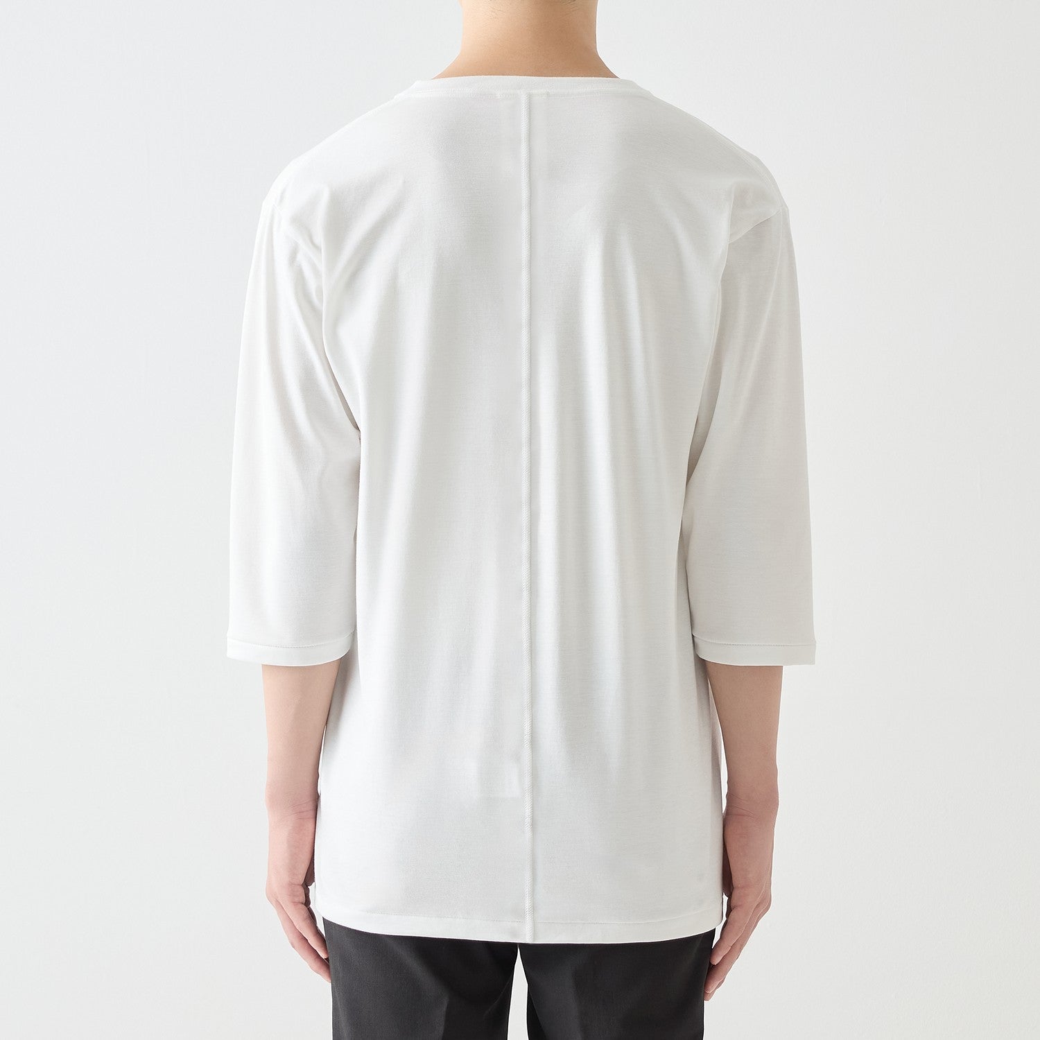 MENS ベーシック 7分袖 VネックTシャツ RED