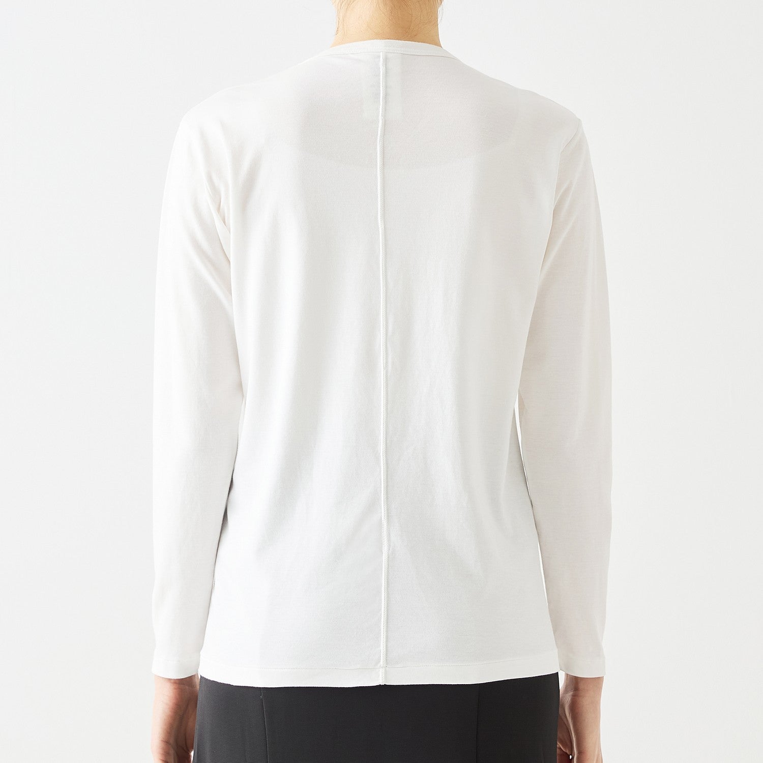 WOMENS ベーシック 長袖 クルーネックTシャツ WHITE