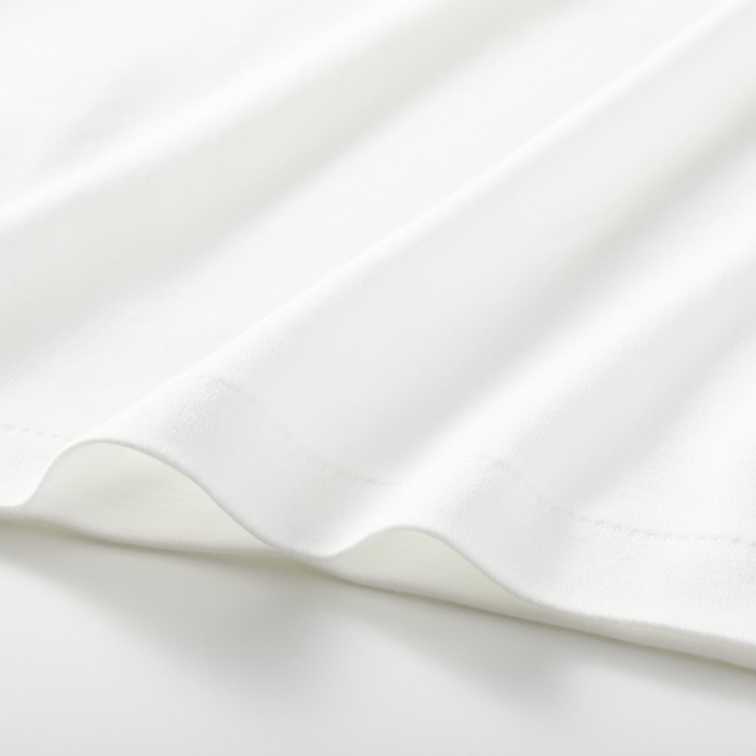 MENS ベーシック 長袖 クルーネックTシャツ WHITE