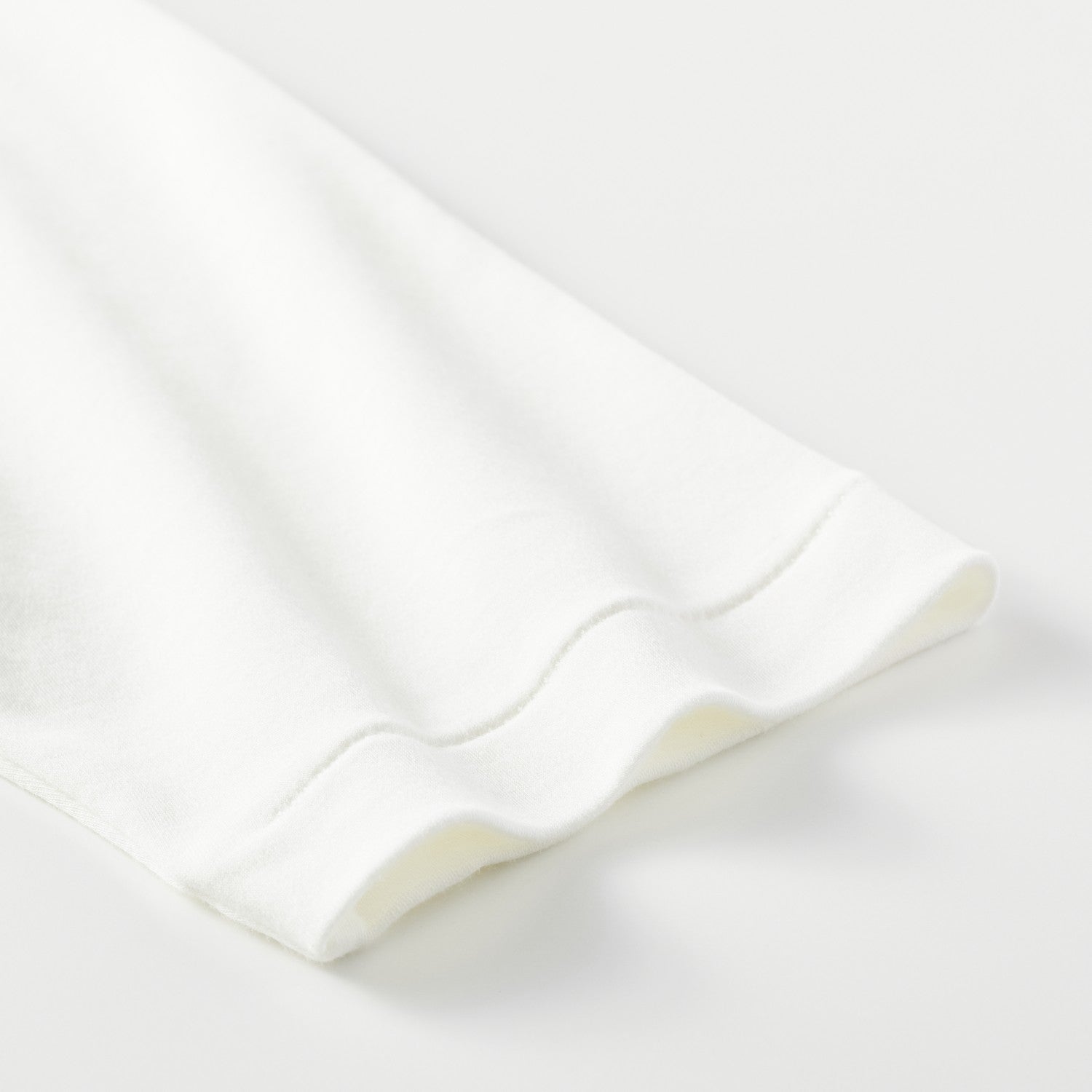 MENS ベーシック 長袖 クルーネックTシャツ WHITE