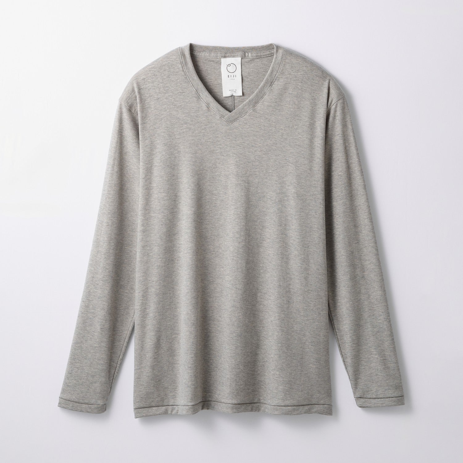 MENS ベーシック 長袖 VネックTシャツ HEATHER GRAY