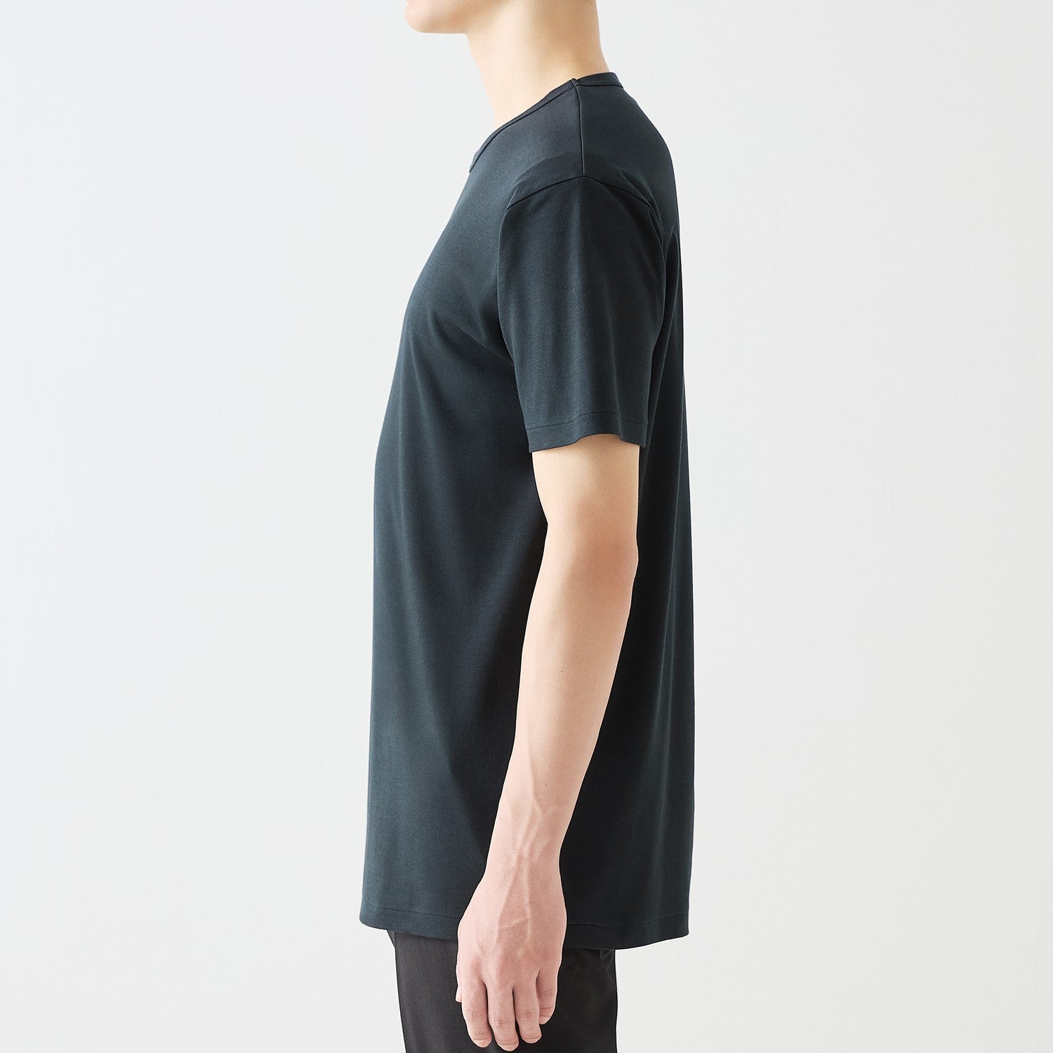 MENS ベーシック 半袖 クルーネックTシャツ BLACK