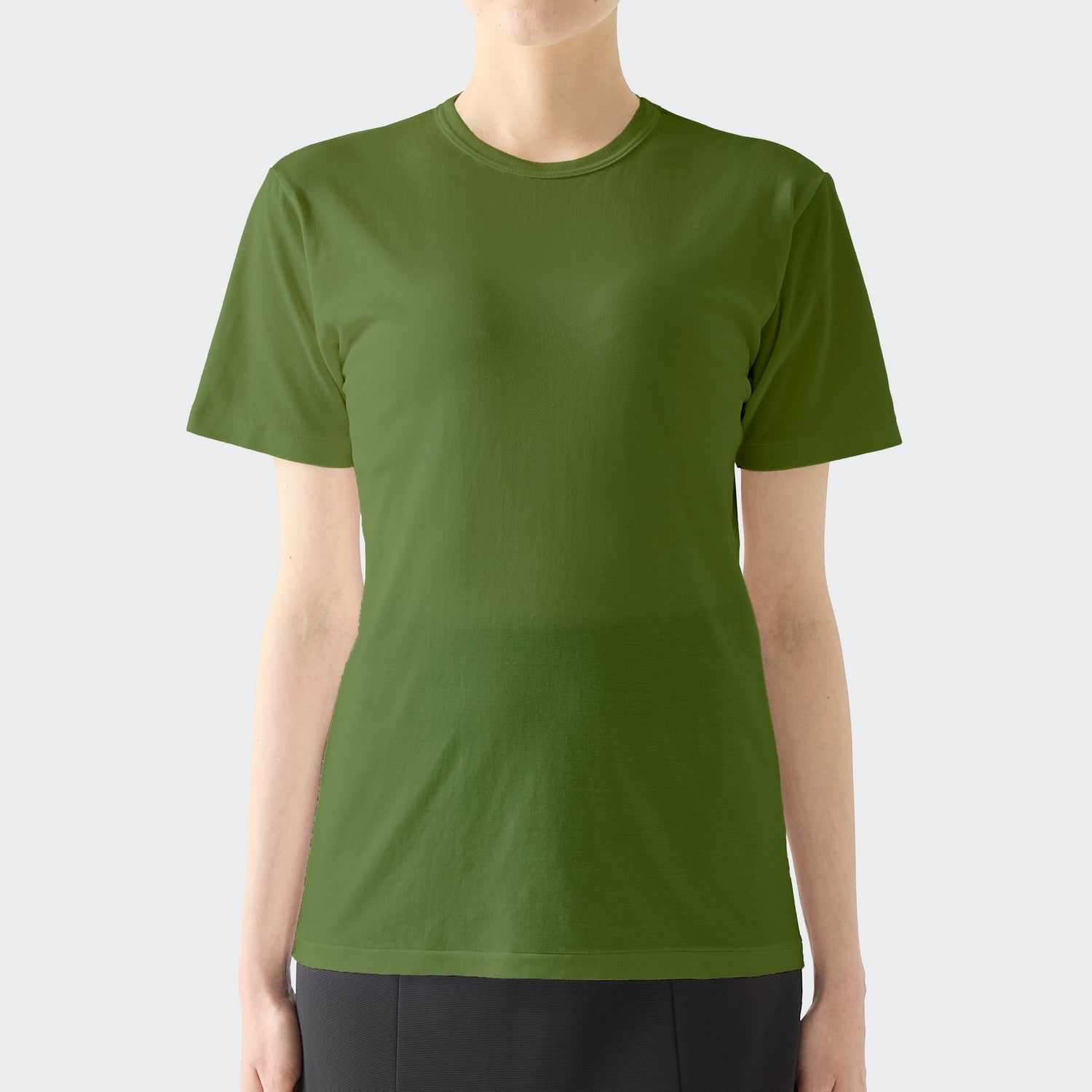 WOMENS ベーシック 半袖 クルーネックTシャツ GREEN