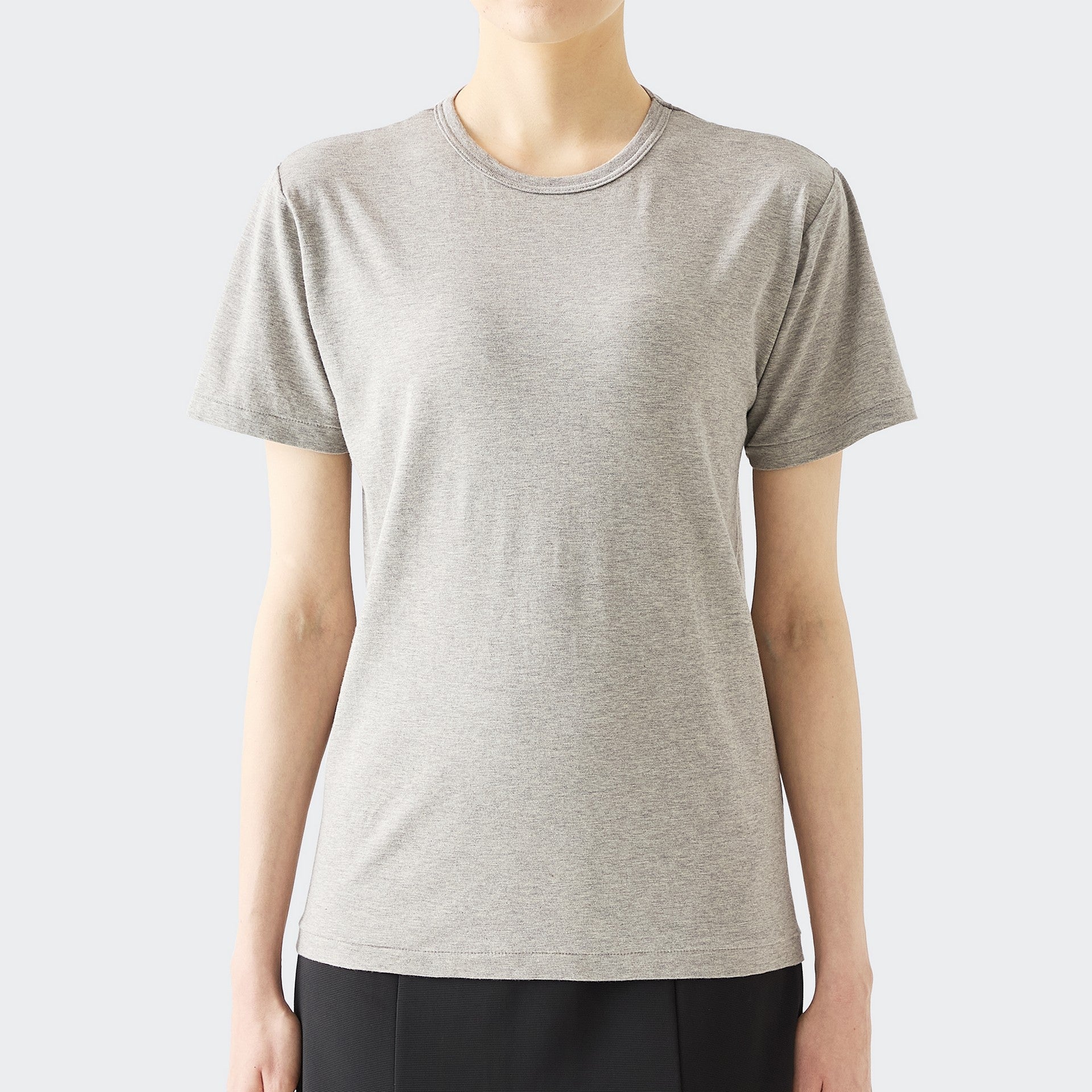 WOMENS ベーシック 半袖 クルーネックTシャツ HEATHER GRAY