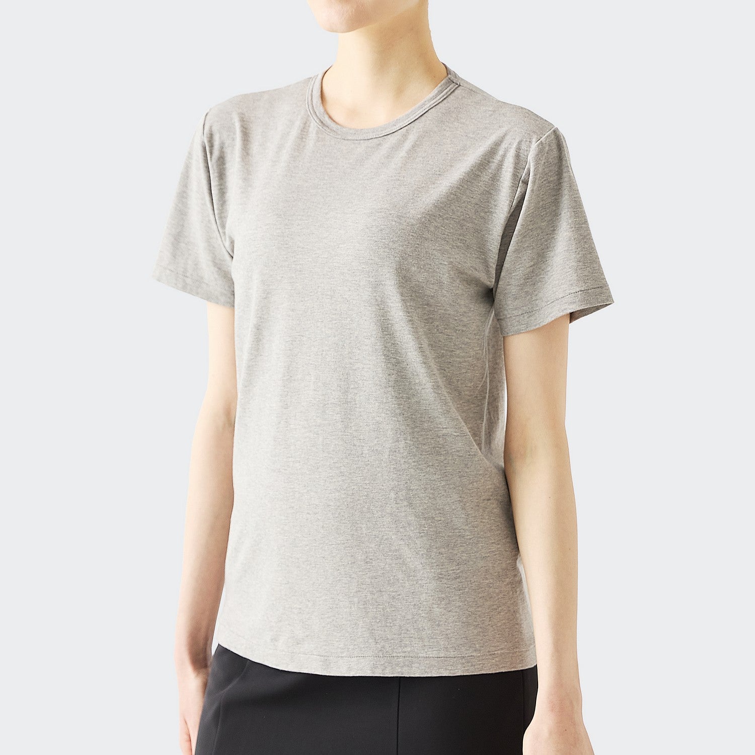 WOMENS ベーシック 半袖 クルーネックTシャツ HEATHER GRAY