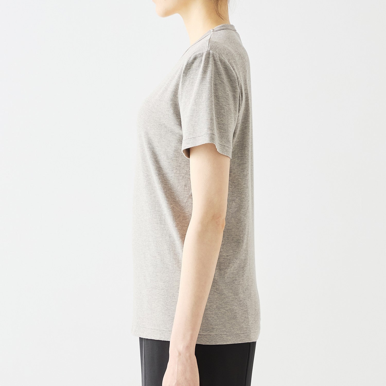 WOMENS ベーシック 半袖 クルーネックTシャツ HEATHER GRAY