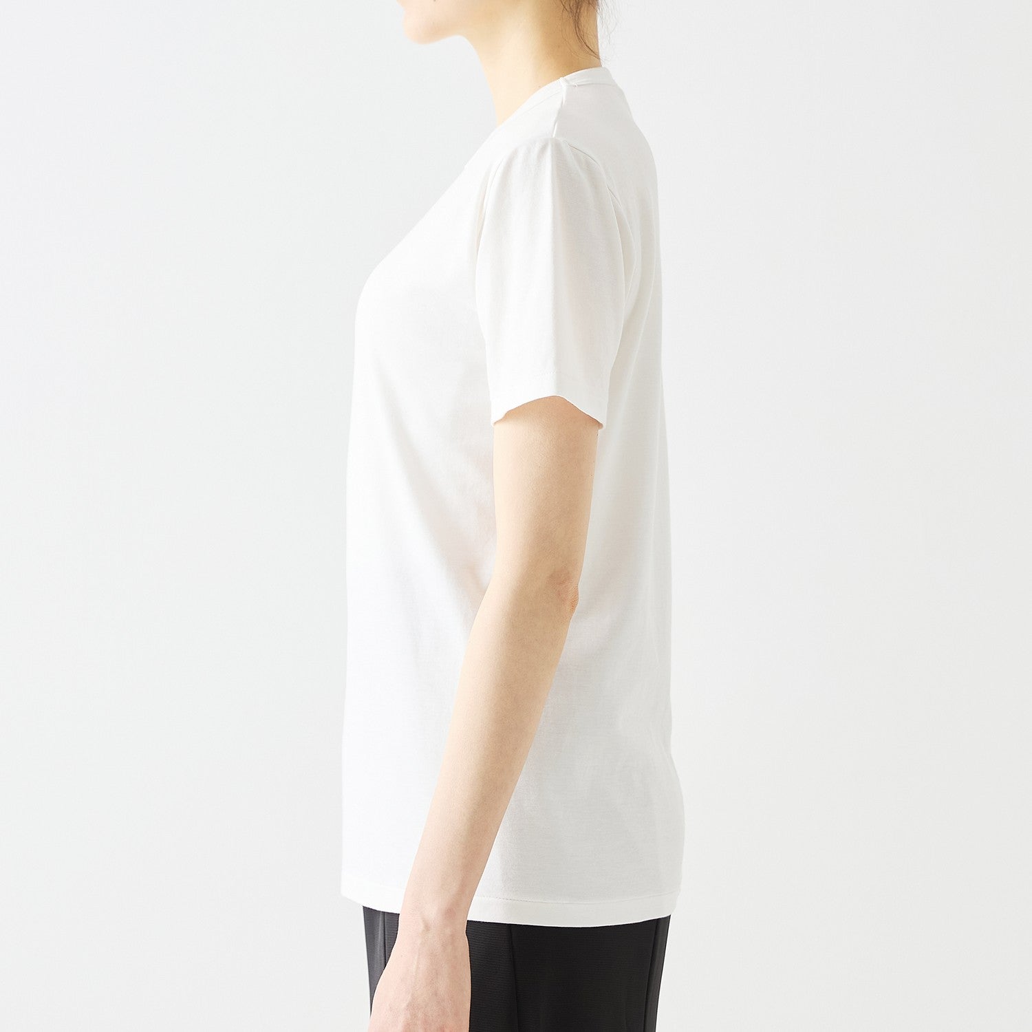 WOMENS ベーシック 半袖 クルーネックTシャツ WHITE
