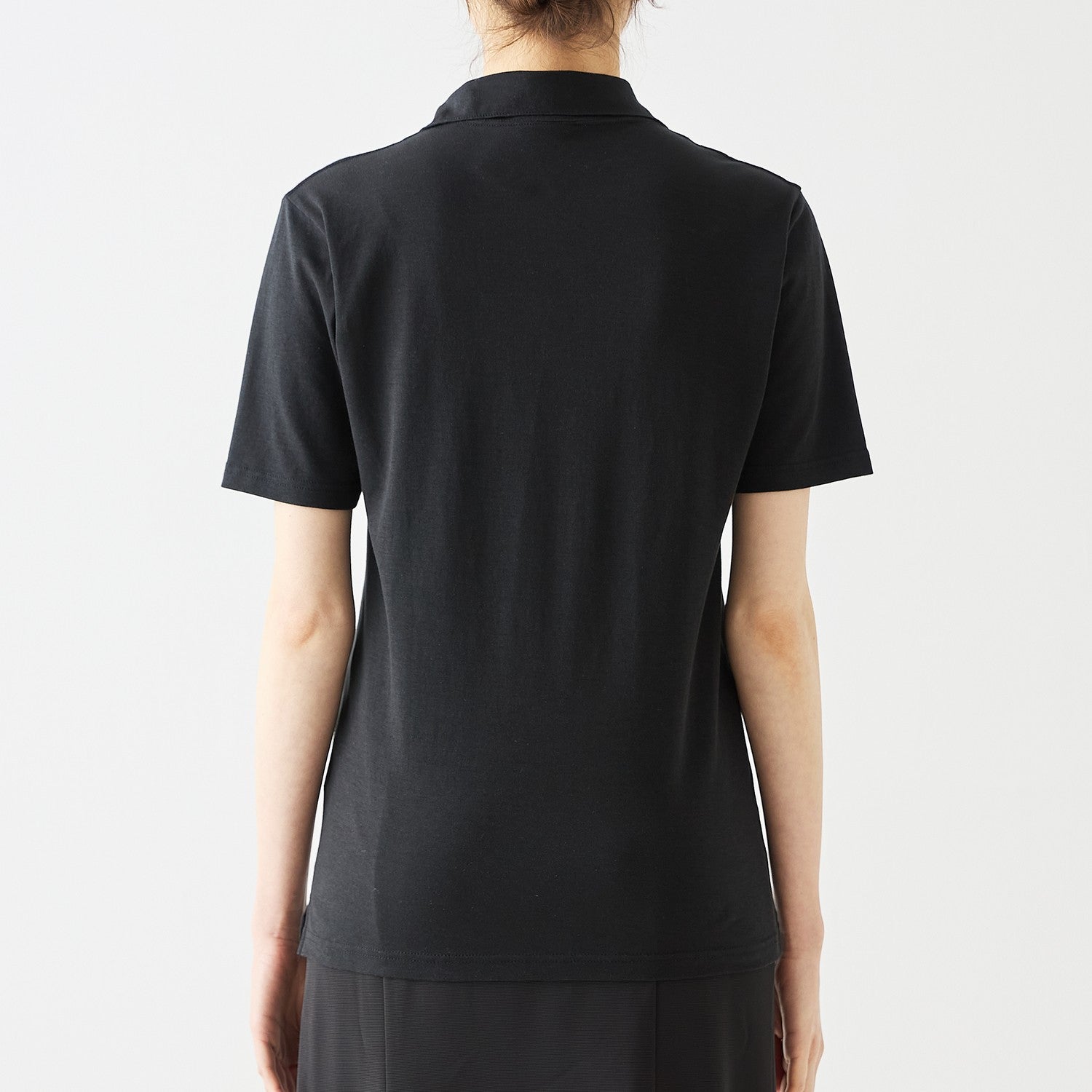 WOMENS ベーシック 半袖 ポロシャツ BLACK