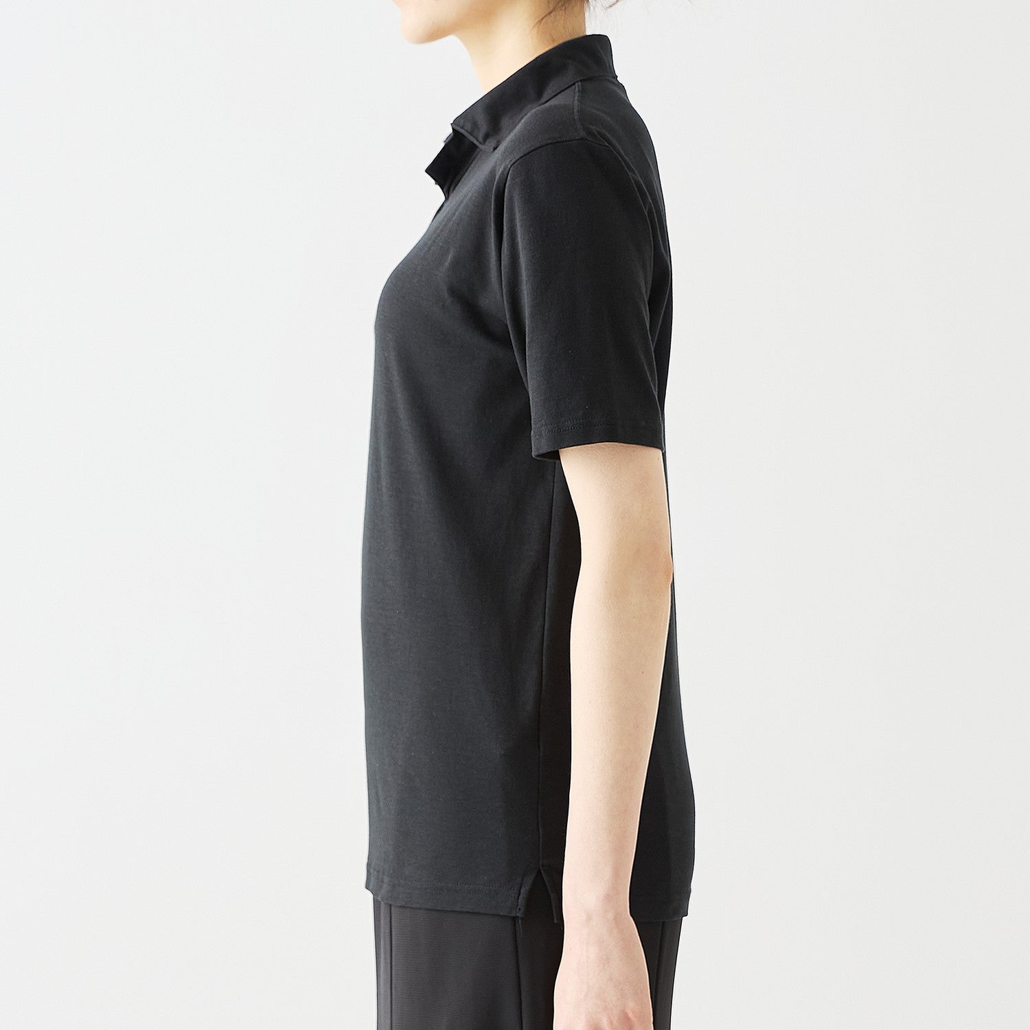 WOMENS ベーシック 半袖 ポロシャツ BLACK