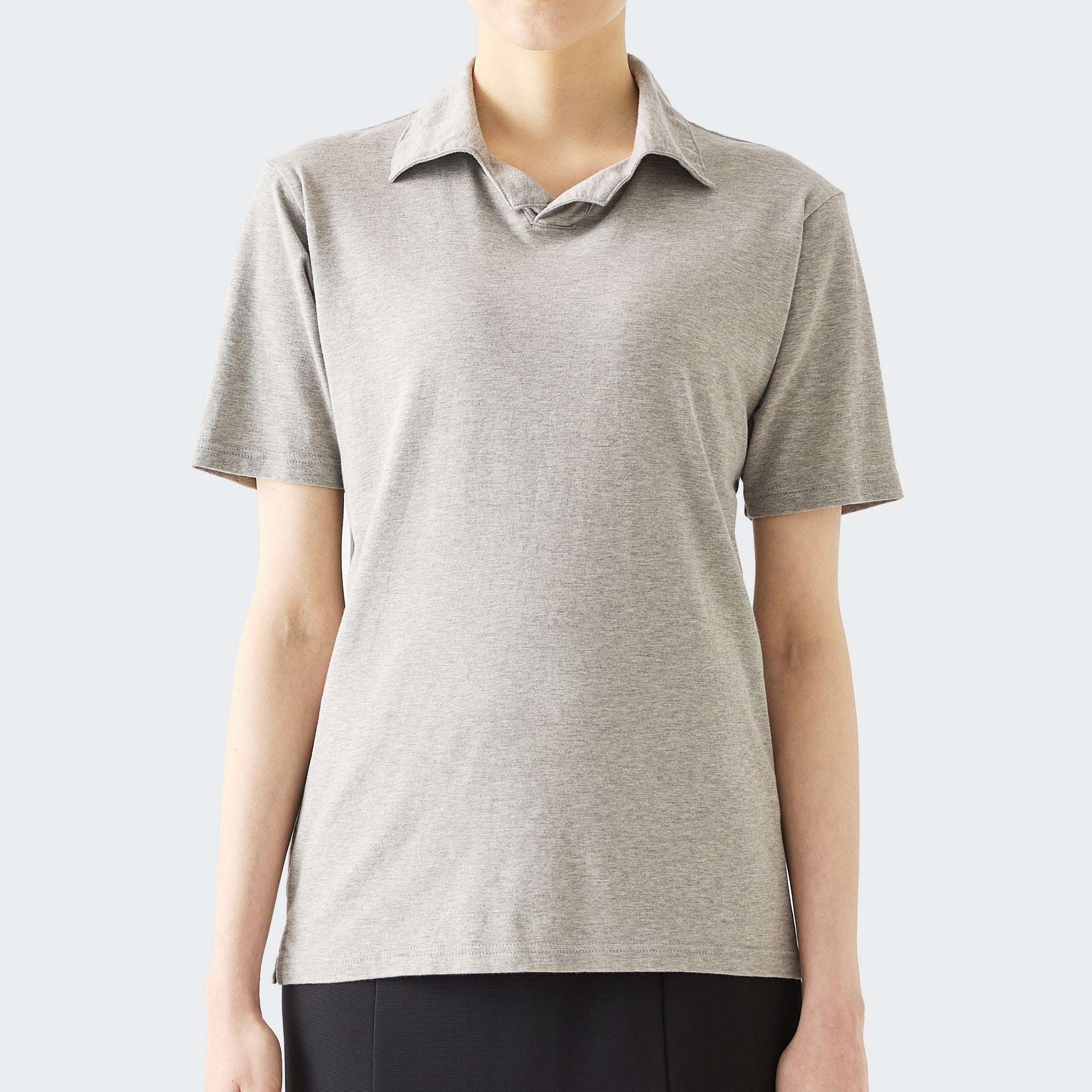 WOMENS ベーシック 半袖 ポロシャツ HEATHER GRAY