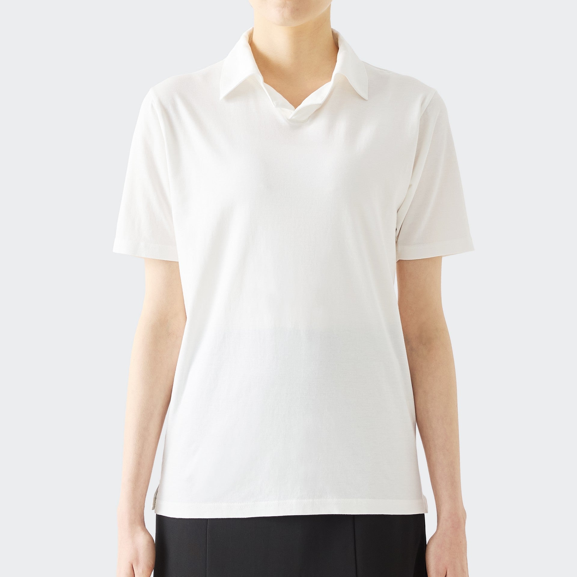 WOMENS ベーシック 半袖 ポロシャツ WHITE