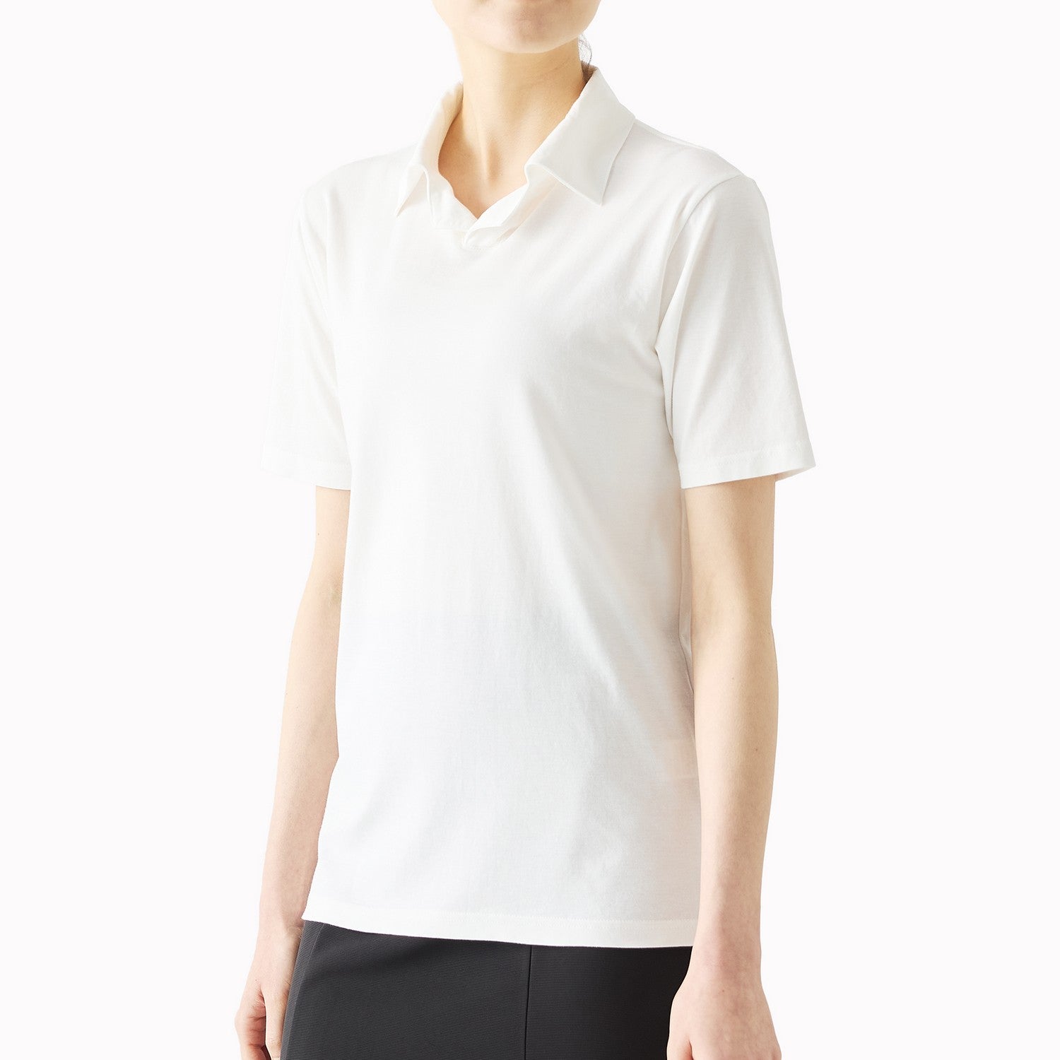WOMENS ベーシック 半袖 ポロシャツ WHITE