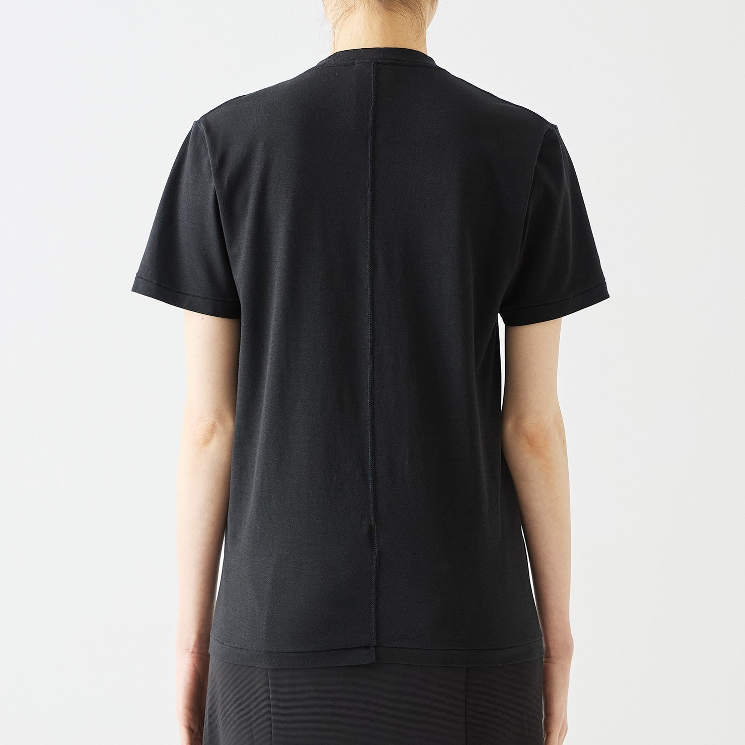WOMENS ベーシック 半袖 VネックTシャツ BLACK