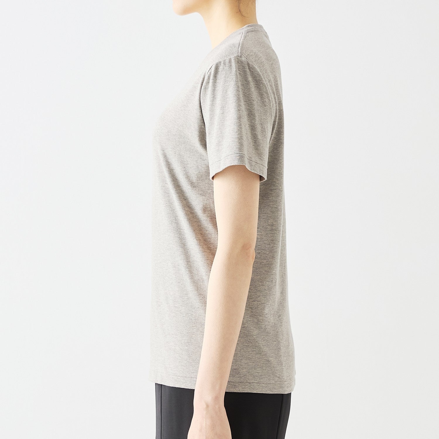WOMENS ベーシック 半袖 VネックTシャツ HEATHER GRAY