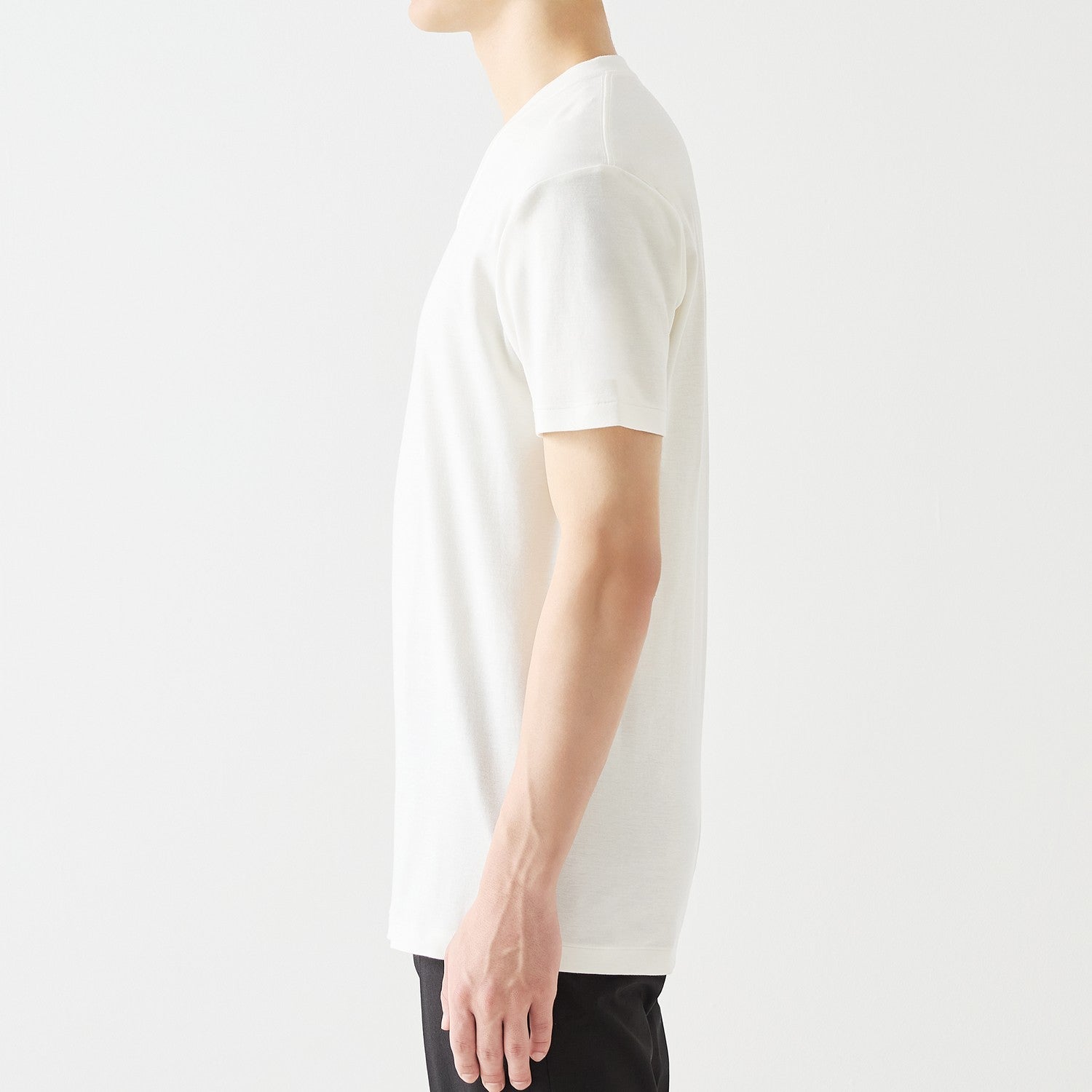 MENS ベーシック 半袖 VネックTシャツ GREEN