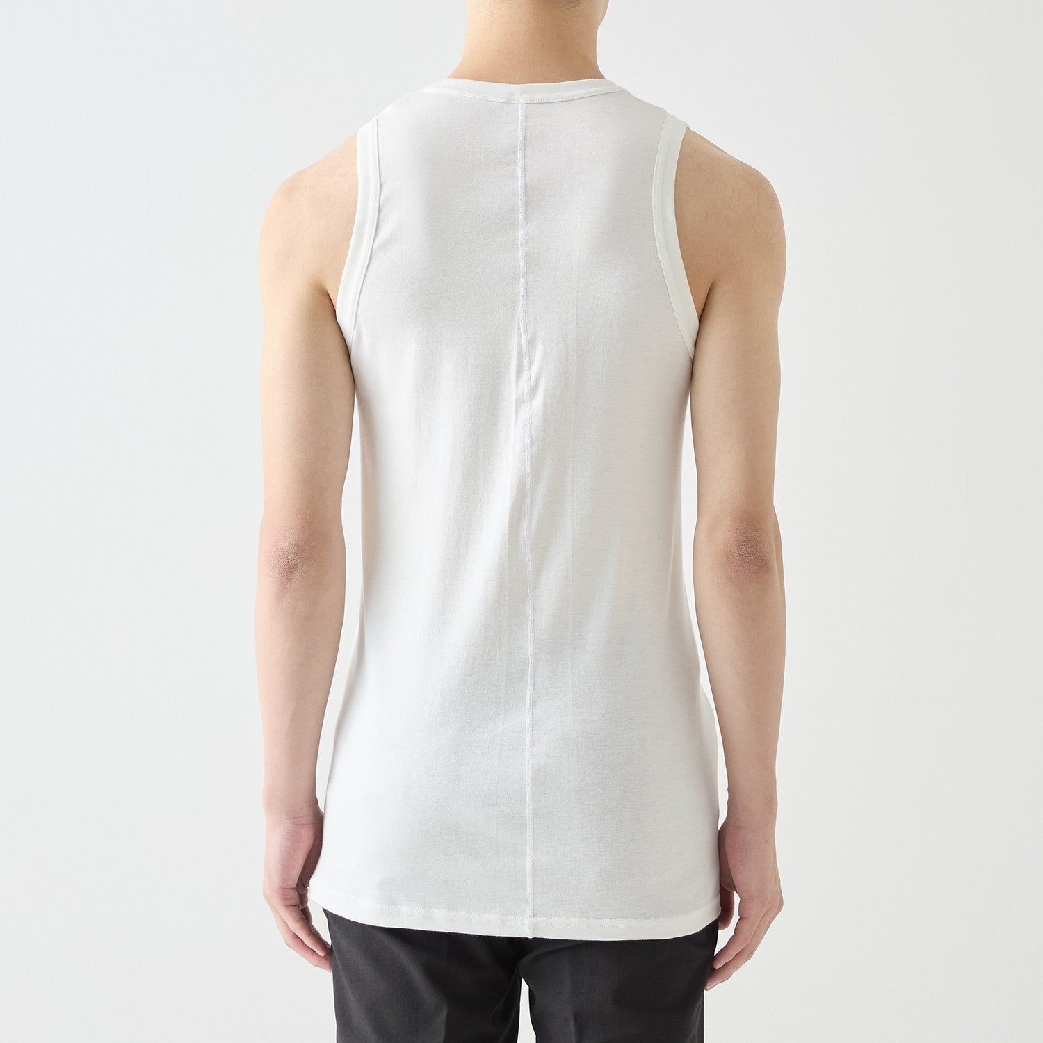 MENS RIBBED TANK TOP WHITE