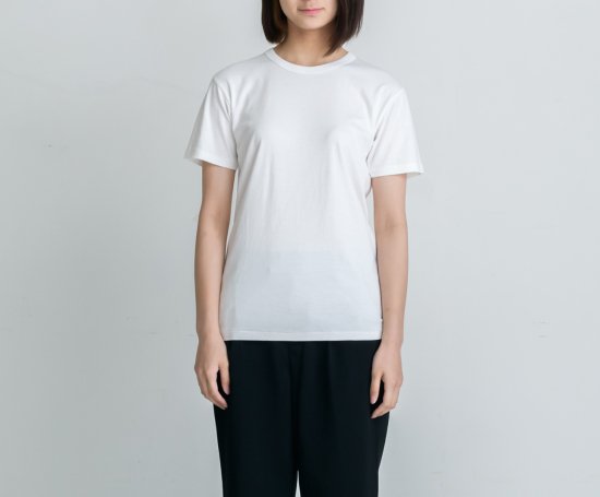 EIJI ホワイト クルーネックTシャツ レディース