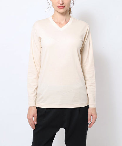 <transcy>EIJI T-SHIRTS V NECK L / S Age long sleeve T-shirt V neck</transcy>