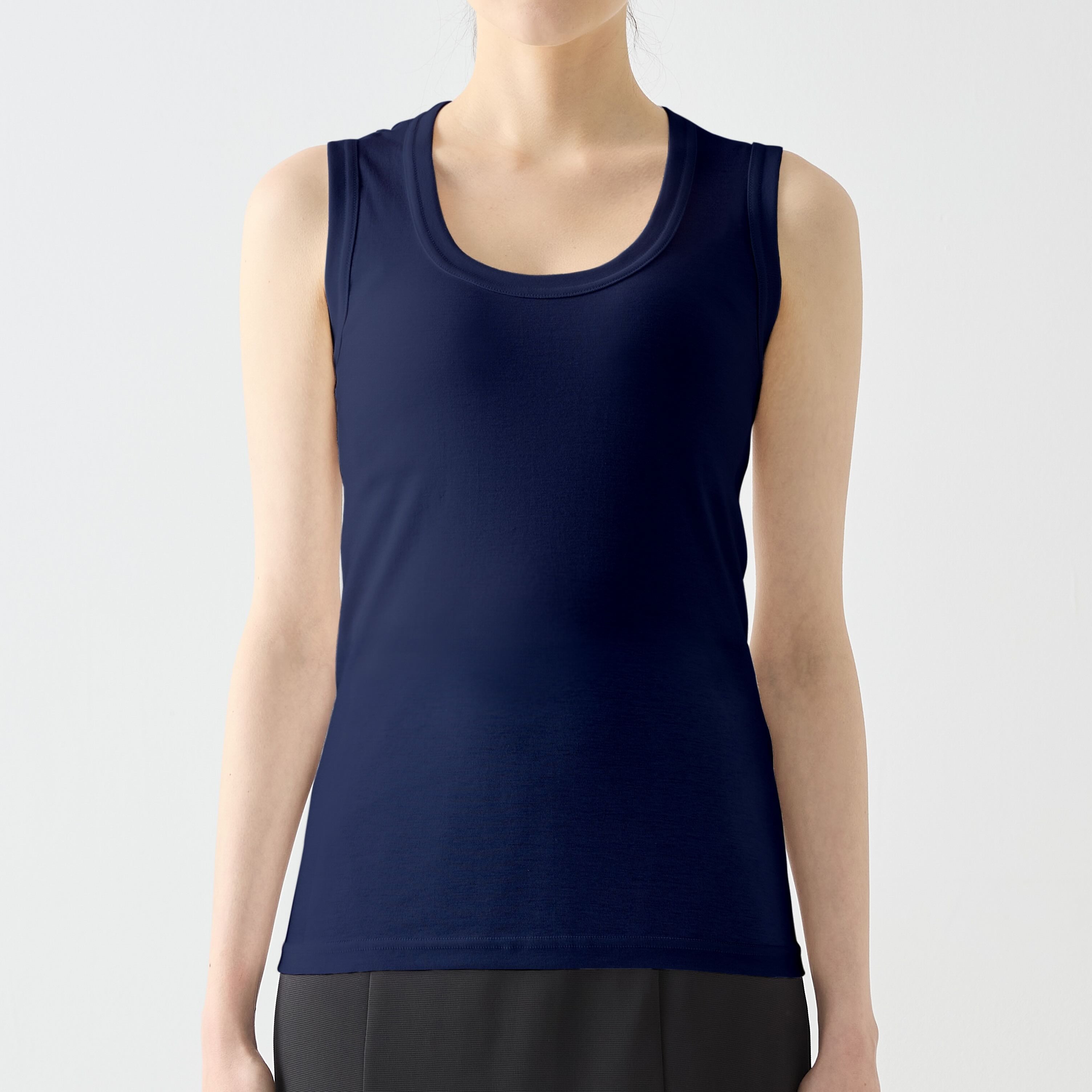 WOMENS リブ タンクトップ NAVY