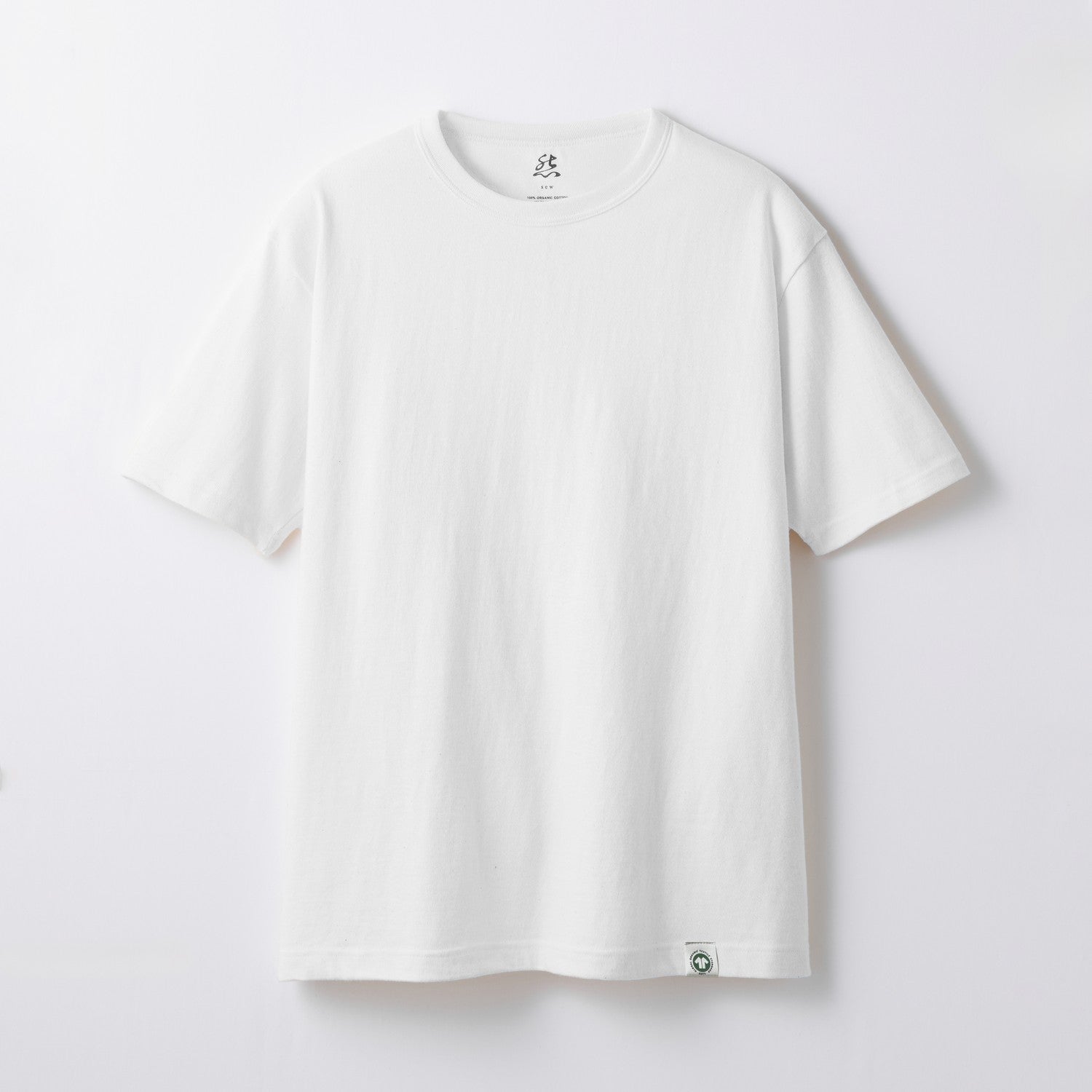 MENS GOTS 半袖 クルーネックTシャツ WHITE