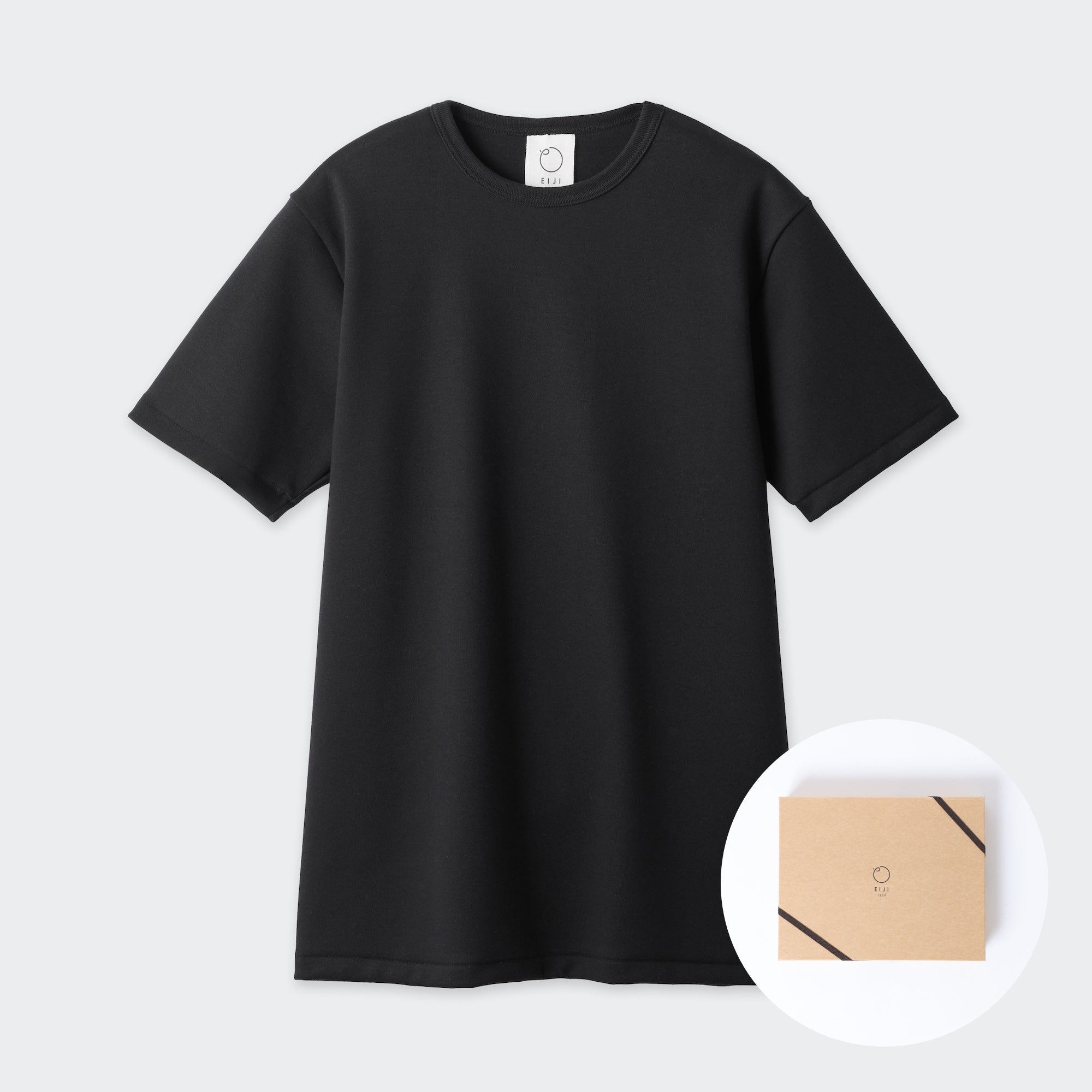 [ギフトセット]MENS ヘビー 半袖 クルーネックTシャツ BLACK