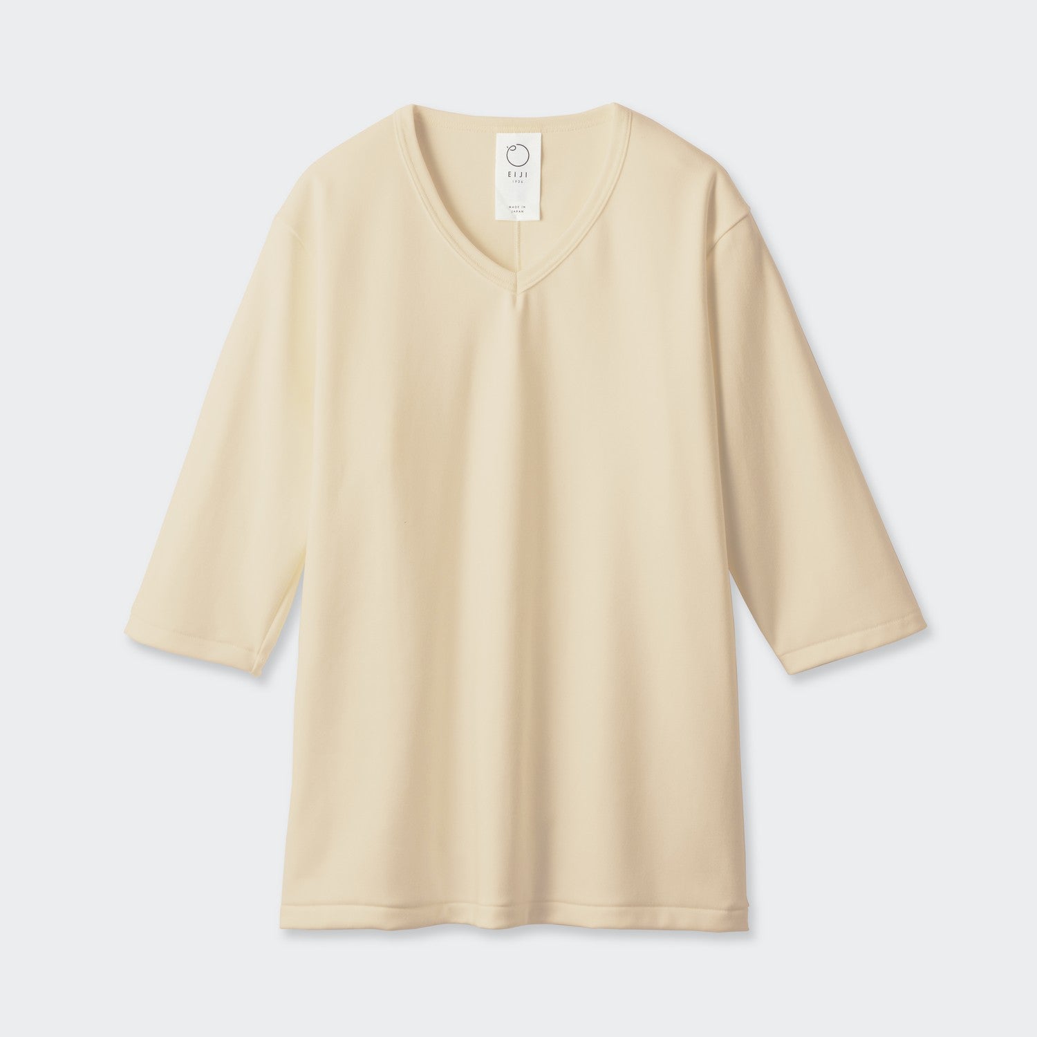 WOMENS ヘビー 7分袖 VネックTシャツ ORGANIC