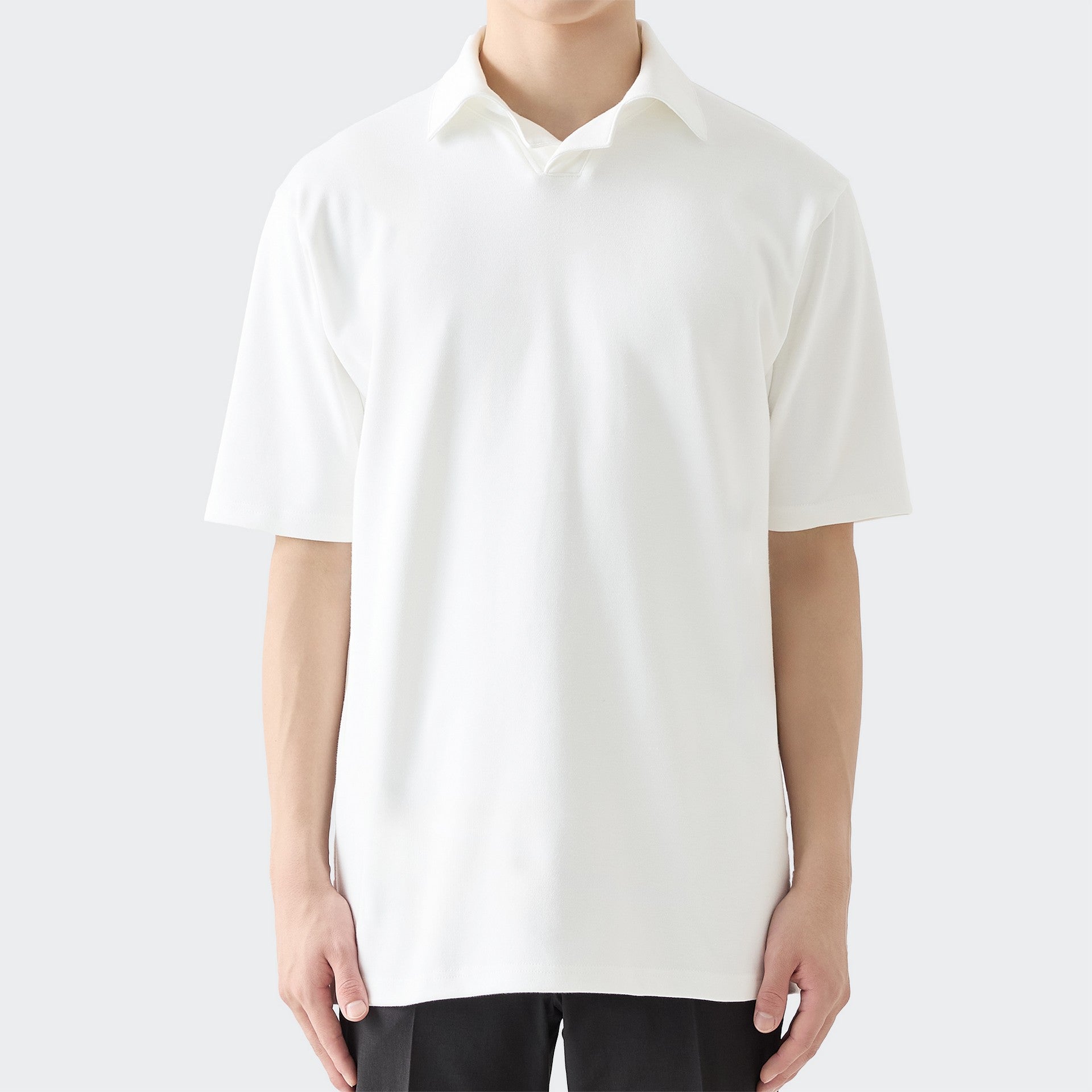 MENS ヘビー 半袖 ポロシャツ WHITE