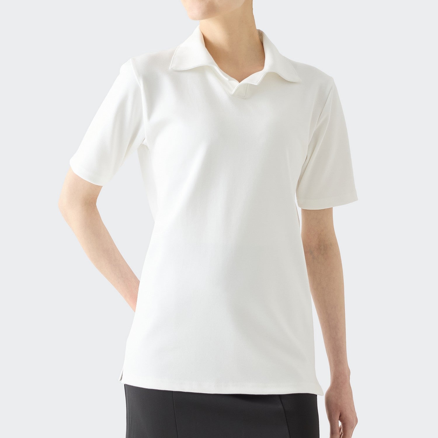 WOMENS Heavy Short Sleeve Polo Shirt WHITE
