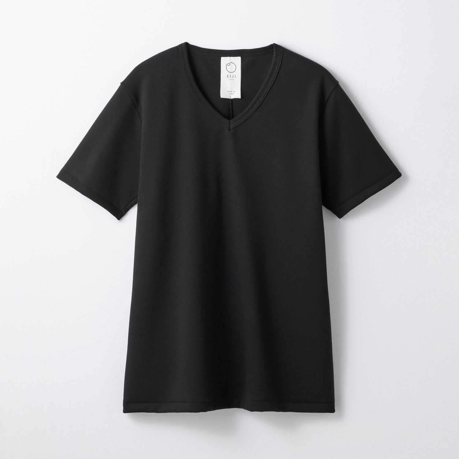 WOMENS ヘビー 半袖 VネックTシャツ BLACK