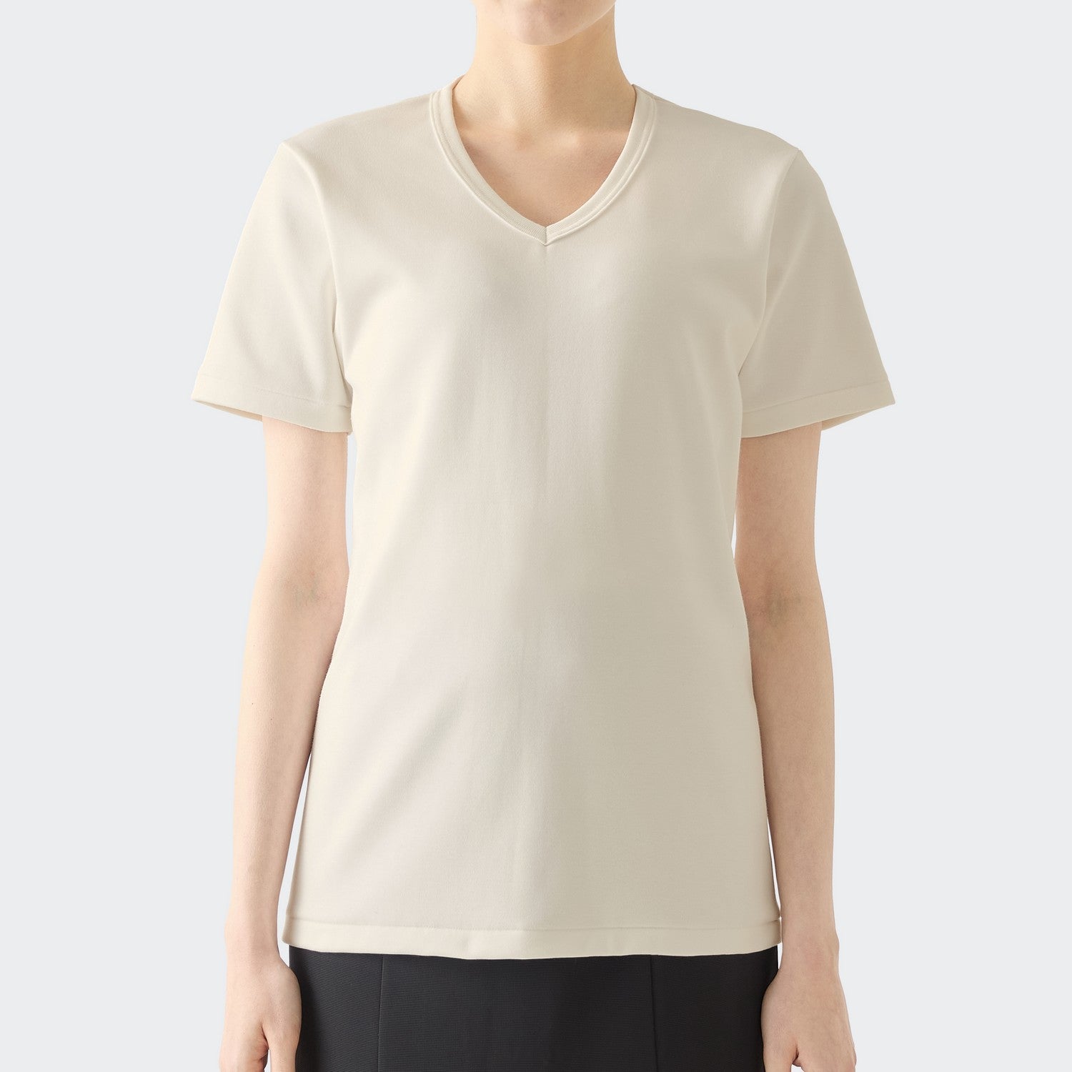 WOMENS ヘビー 半袖 VネックTシャツ ORGANIC