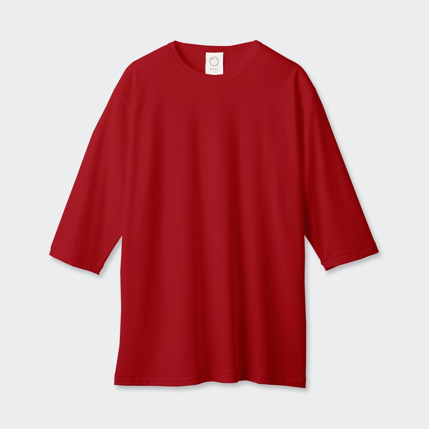 WOMENS ベーシック 7分袖 クルーネックTシャツ RED
