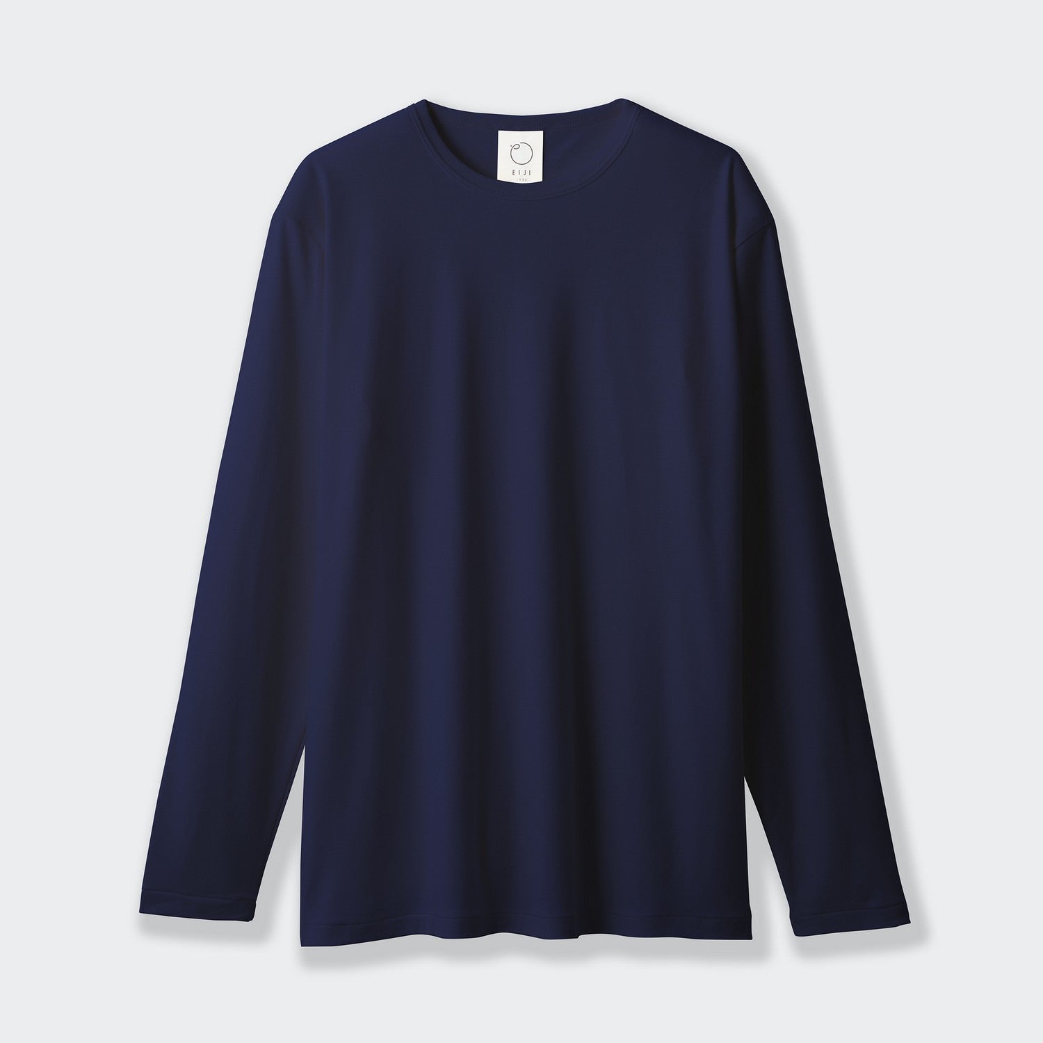 WOMENS BASIC LONG SLEEVE CREW NECK T-SHIRT NAVY