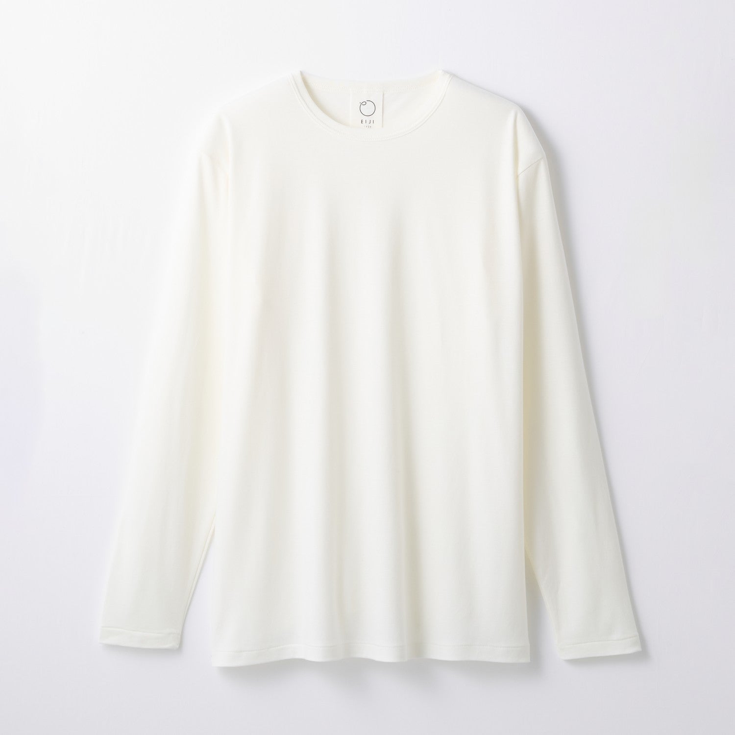 WOMENS BASIC LONG SLEEVE CREW NECK T-SHIRT WHITE