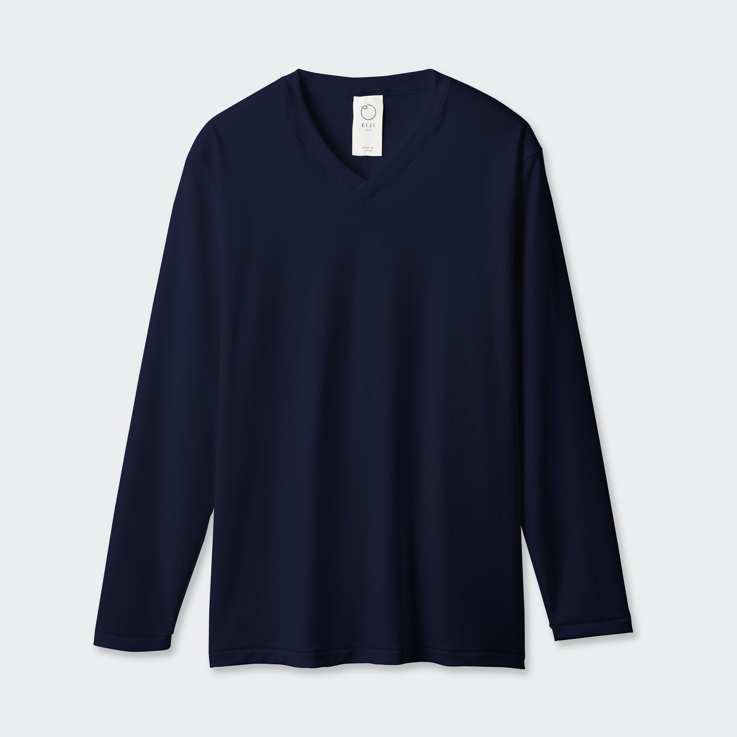 WOMENS BASIC LONG SLEEVE V-NECK T-SHIRT NAVY