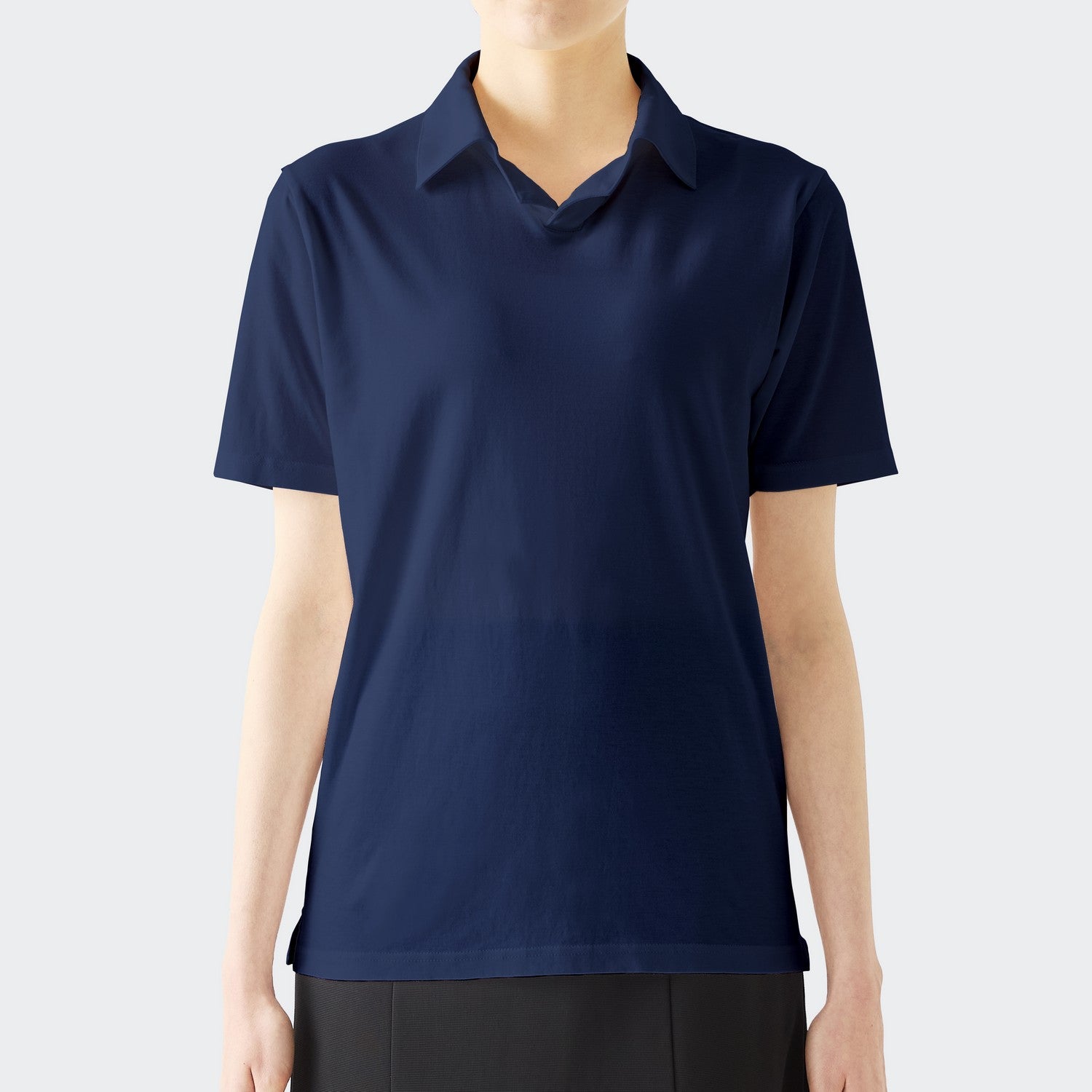 WOMENS ベーシック 半袖 ポロシャツ NAVY