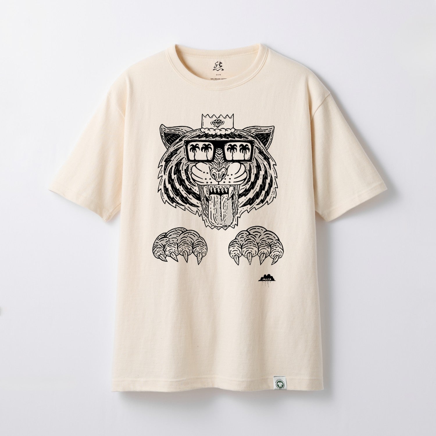 【モルガコラボ】GOTSプリントTシャツ ORGANIC×BLACK