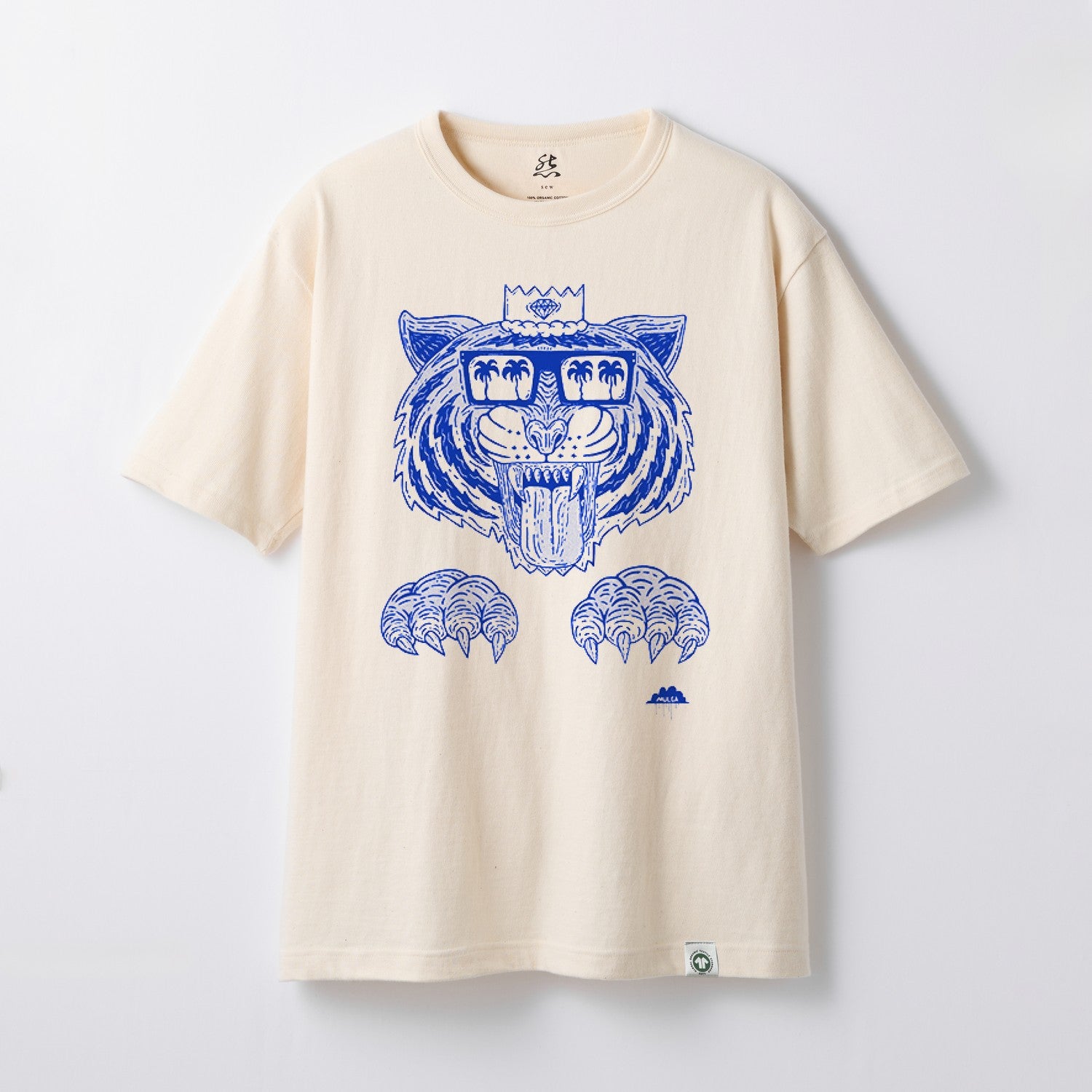 【モルガコラボ】GOTSプリントTシャツ ORGANIC×BLUE